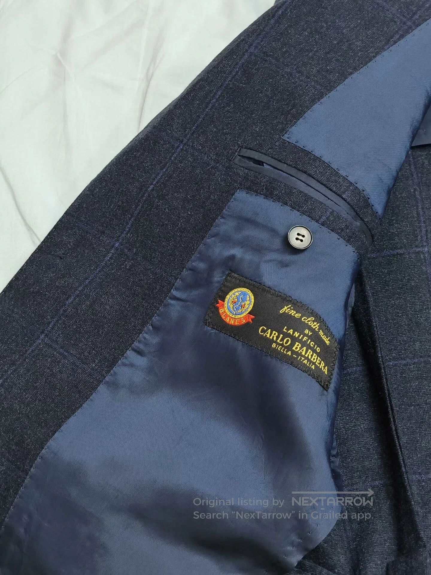 Luciano Barbera Carlo Barbera Wool Flannel Suit Jacket. Size US S / EU 44-46 / 1 - 7 Thumbnail