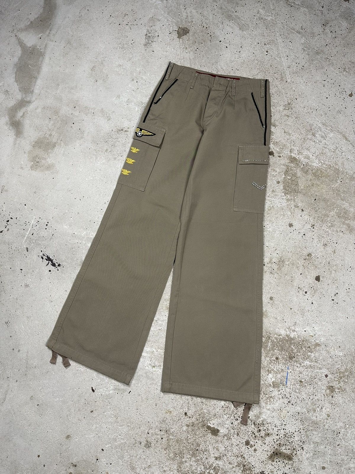 If Six Was Nine × Japanese Brand × Vintage Vintage Y2K Flare Baggy Cargo Brown Pants Bootcut Size US 28 / EU 44 - 14 Thumbnail