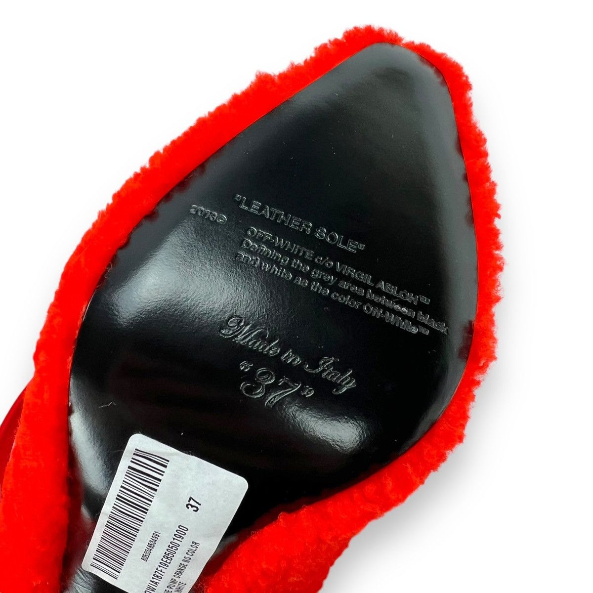 Off-White Off-White Orange Furry Zip Tie Pumps Size US 7 / IT 37 - 5 Thumbnail