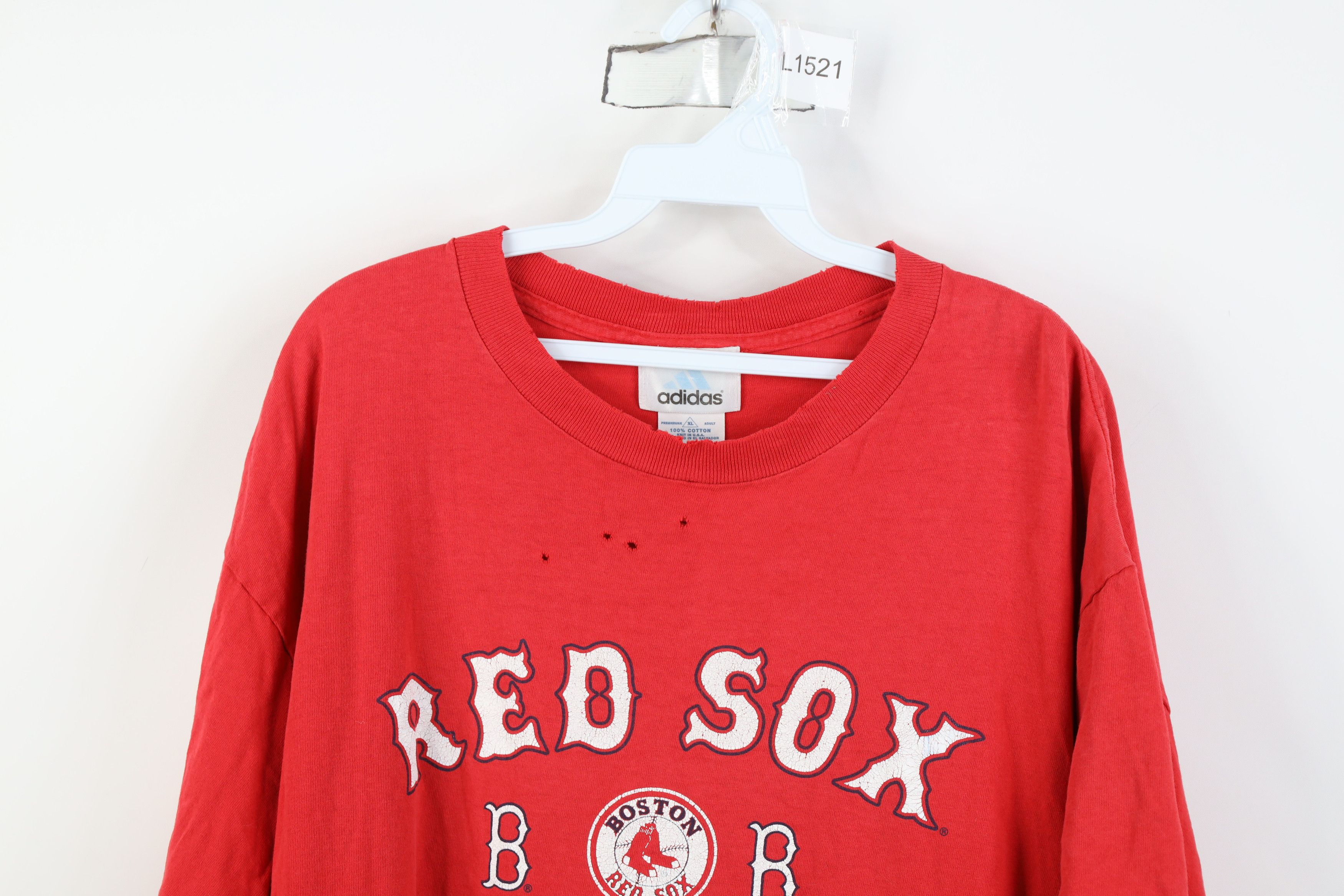 Adidas Vintage Y2K 2004 Adidas Boston Red Sox Baseball T-Shirt Size US XL / EU 56 / 4 - 2 Thumbnail