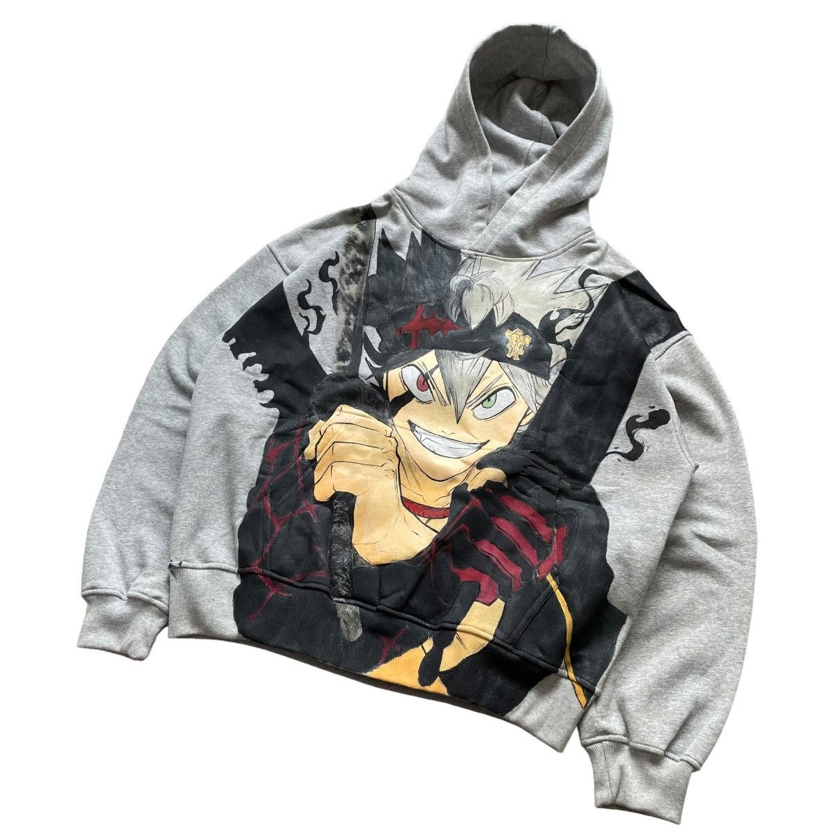 Anime BLACK CLOVER ASTA CUSTOM HAND PAINTED HOODIE Size US XL / EU 56 / 4 - 2 Thumbnail