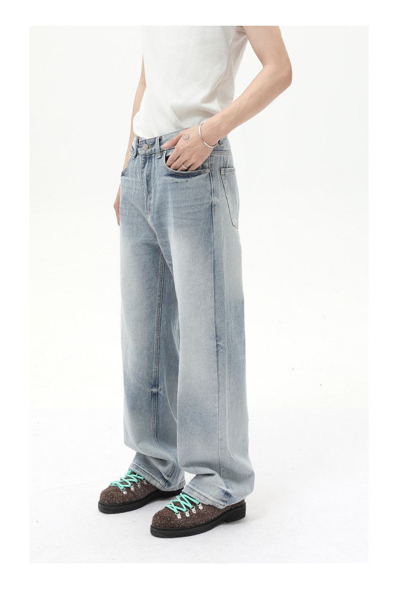 Japanese Brand × Jean Japanese retro distressed straight loose washed jeans Size US 32 / EU 48 - 5 Thumbnail