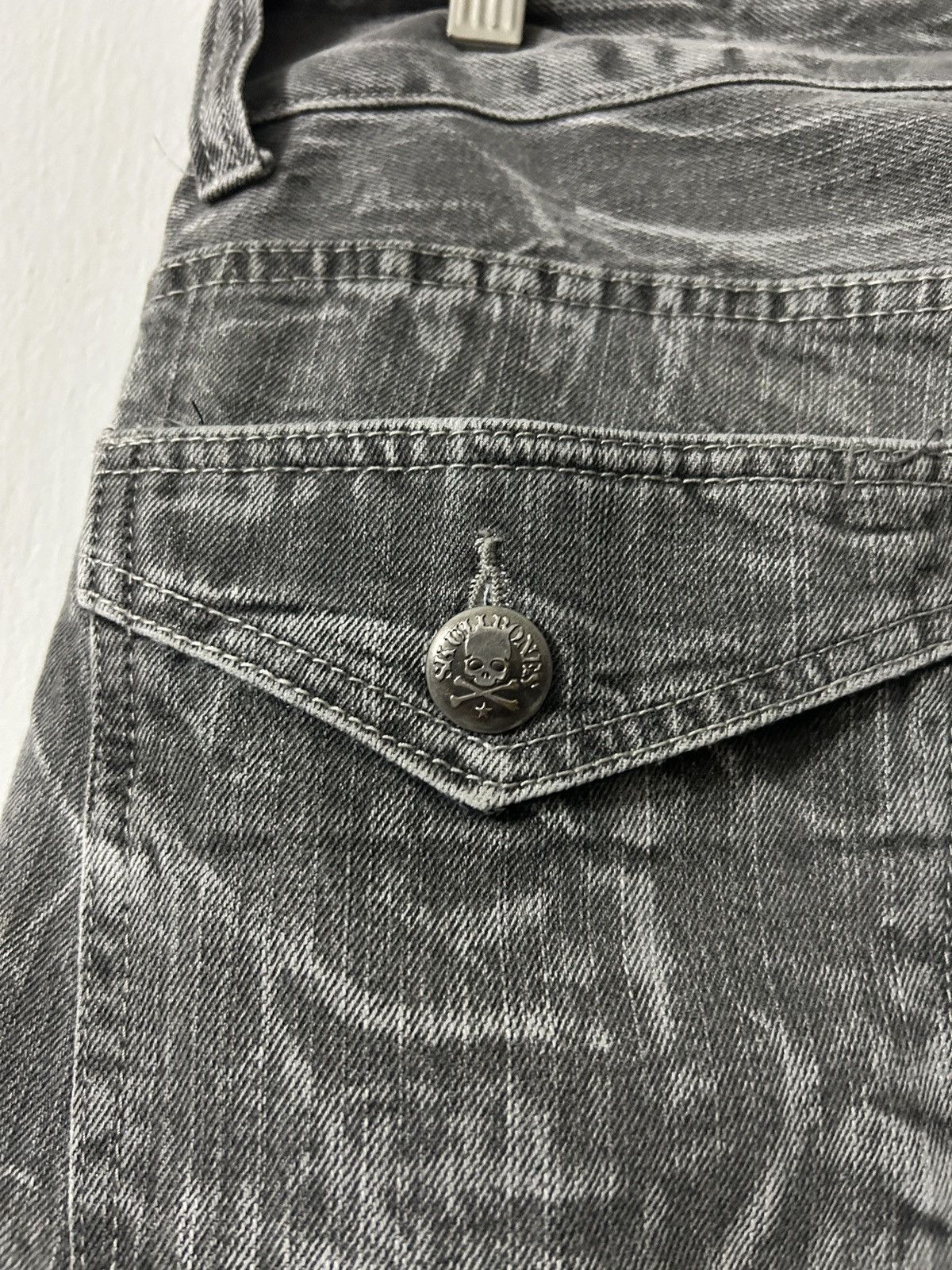 If Six Was Nine Dominate Handcrafted Jeans Sick Acid Wash Design Size US 31 - 5 Thumbnail