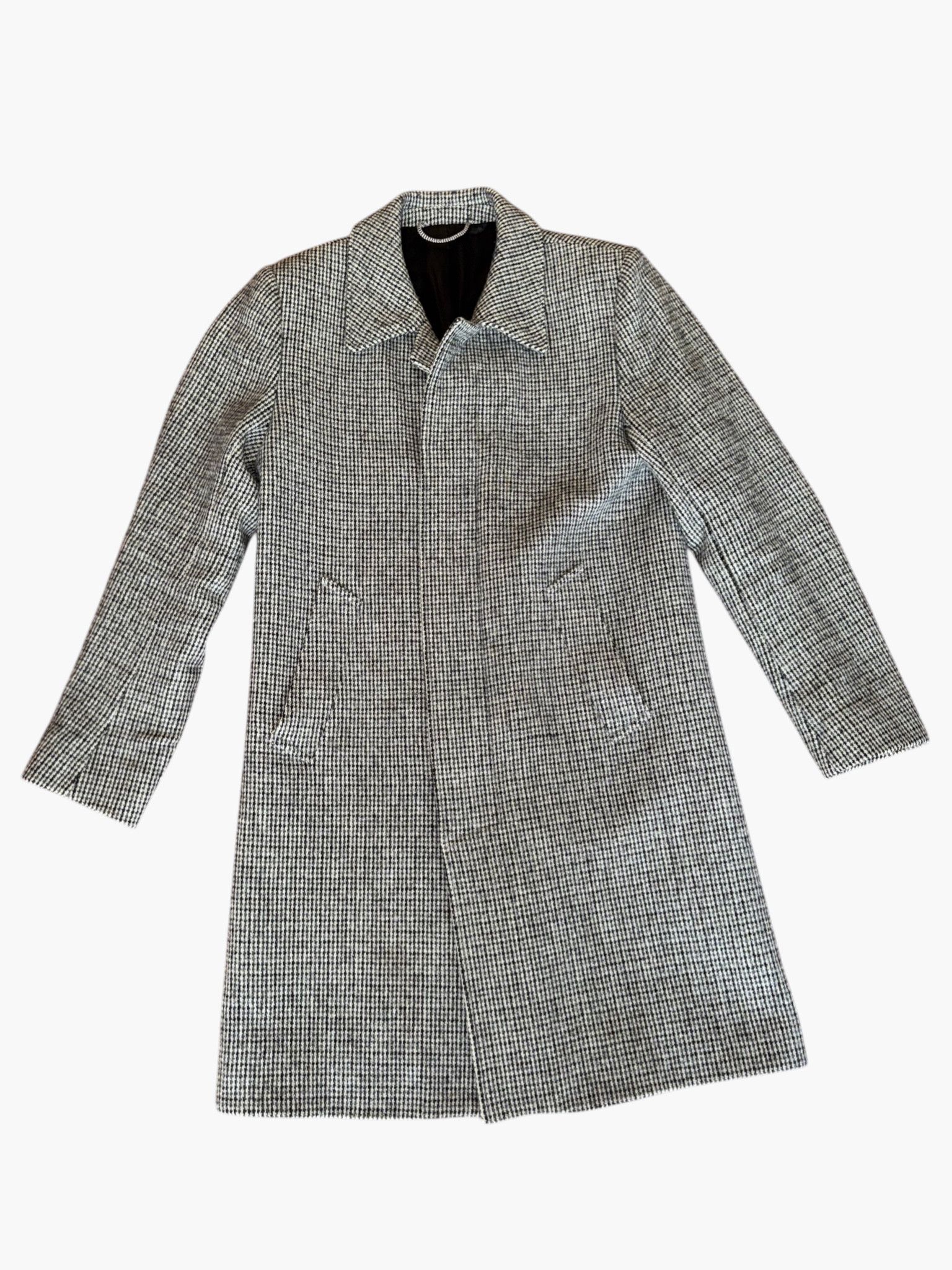 Sandro 🇫🇷 Sandro Paris - Grey Harris Tweed Wool Overcoat Size US M / EU 48-50 / 2 - 1 Thumbnail