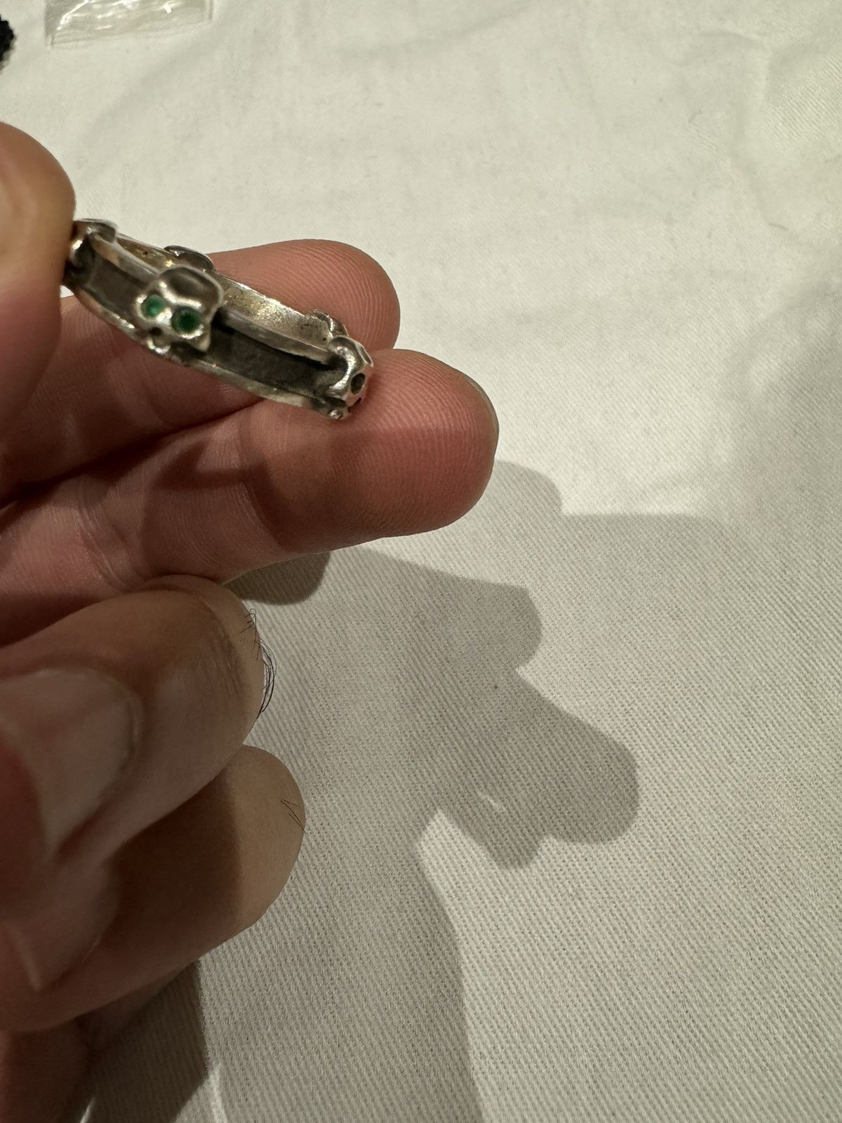Other Luka Sabbat x Monini Gioielli Skull Ring with Emeralds Size ONE SIZE - 5 Thumbnail