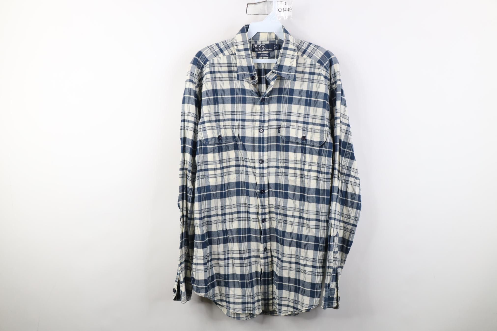 Polo Ralph Lauren Vintage 90s Ralph Lauren Cotton Double Pocket Button Shirt Size US M / EU 48-50 / 2 - 1 Thumbnail
