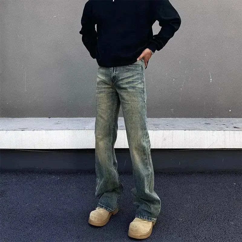 Japanese Brand Retro loose straight leg micro flared jeans Size US 30 / EU 46 - 2 Thumbnail