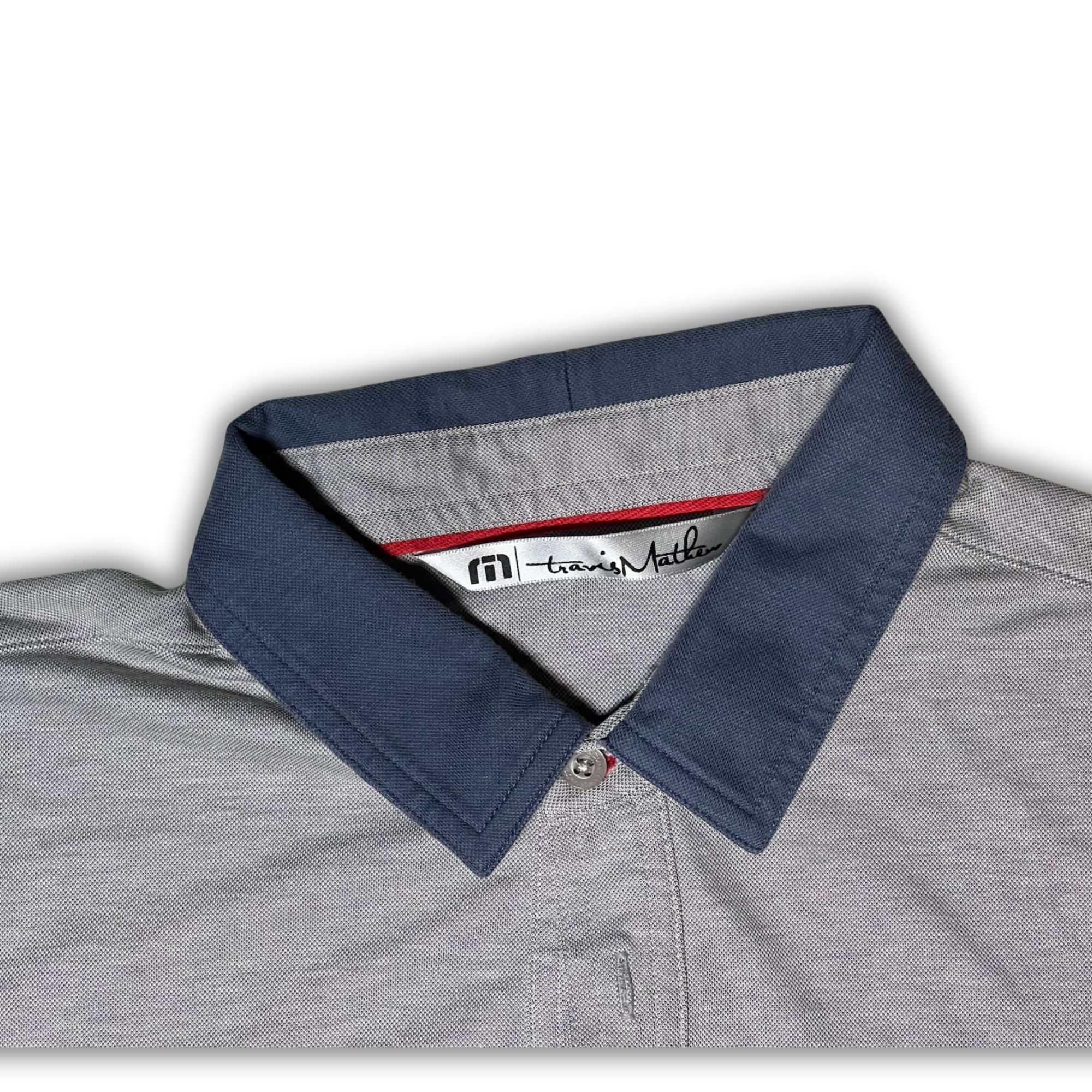 TravisMathew Travis Mathew Mens Polo Shirt Gray/Blue Size M Stylish & Com Size US M / EU 48-50 / 2 - 6 Thumbnail