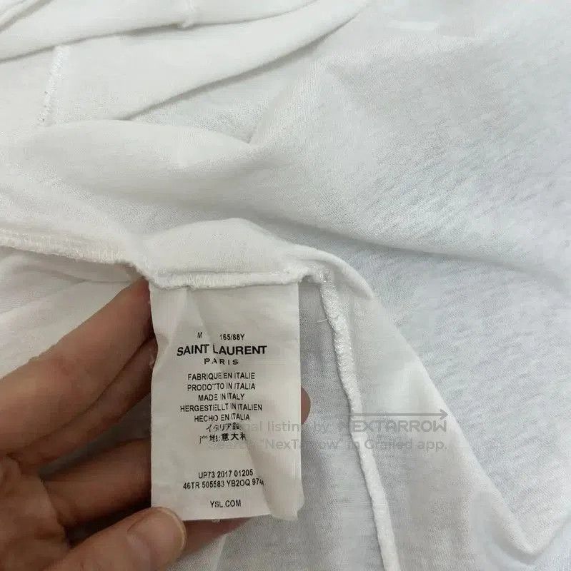 Yves Saint Laurent Saint Laurent Summer White Cotton T-Shirt . Size M / US 6-8 / IT 42-44 - 5 Thumbnail