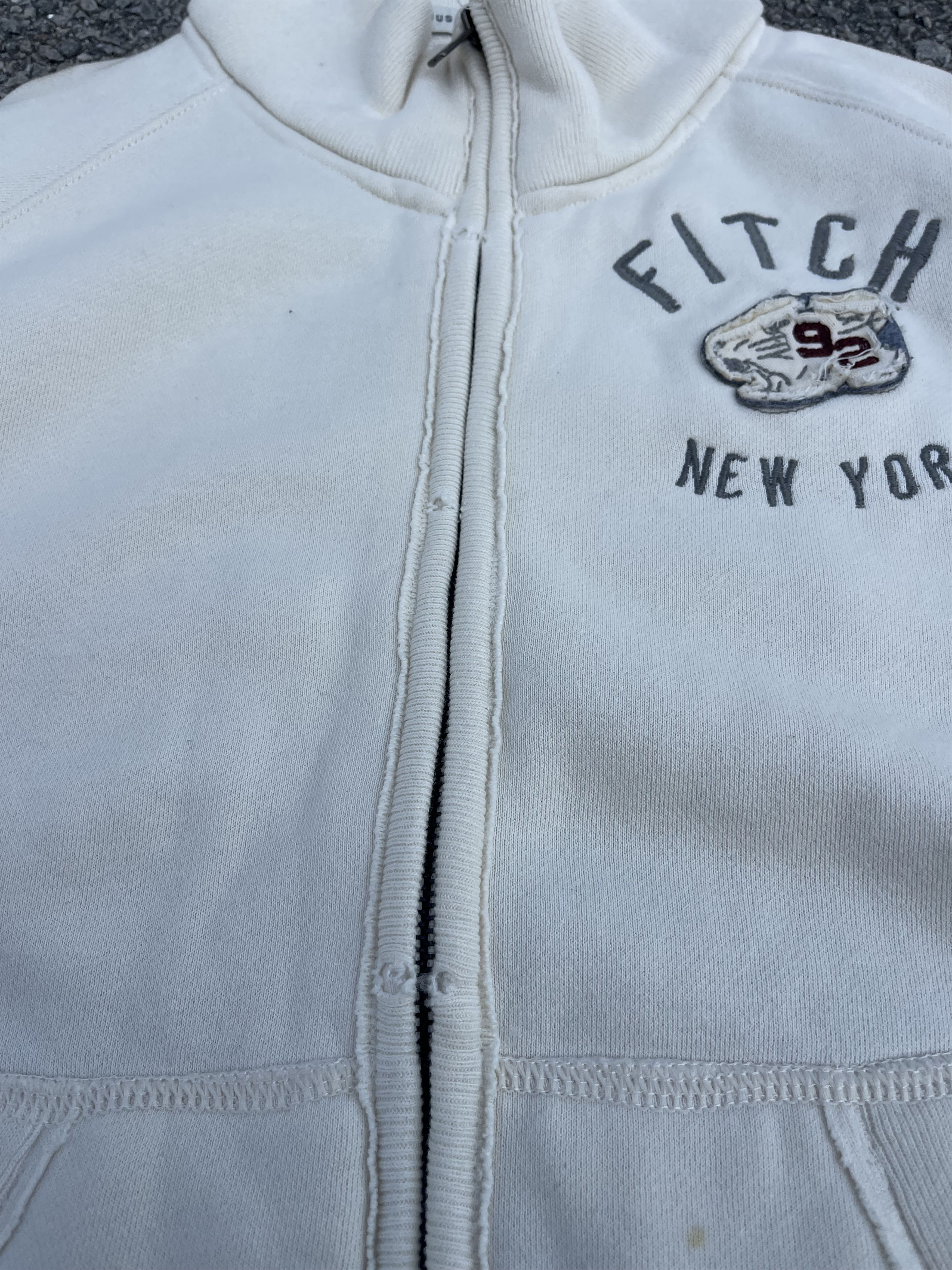 Abercrombie & Fitch White A&F Zipper Jumper Back Hit Size US M / EU 48-50 / 2 - 7 Thumbnail