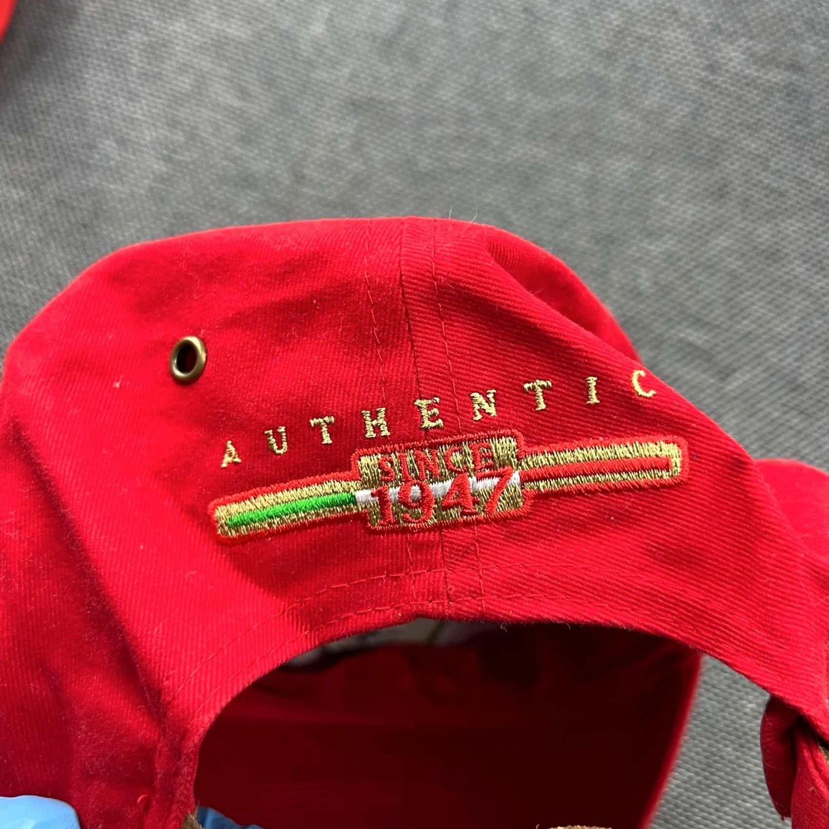Ferrari VINTAGE Ferrari Scudaria Cap One Size Adjustable Racing Red Official Product Hat Unisex Adults 90s Beanie Size ONE SIZE - 4 Thumbnail