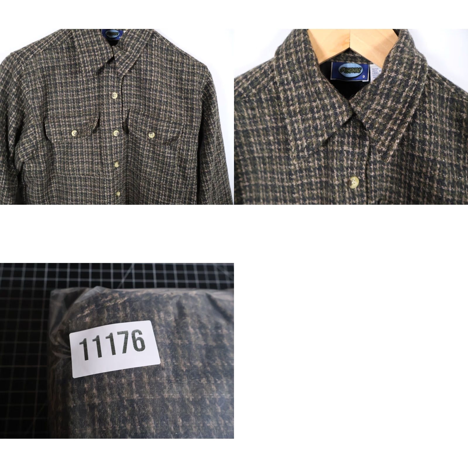 Vintage VINTAGE Overdrive Shirt Jacket Women's M Green Plaid Wool Lined 90s Grunge Shacketбур Size M / US 6-8 / IT 42-44 - 9 Thumbnail