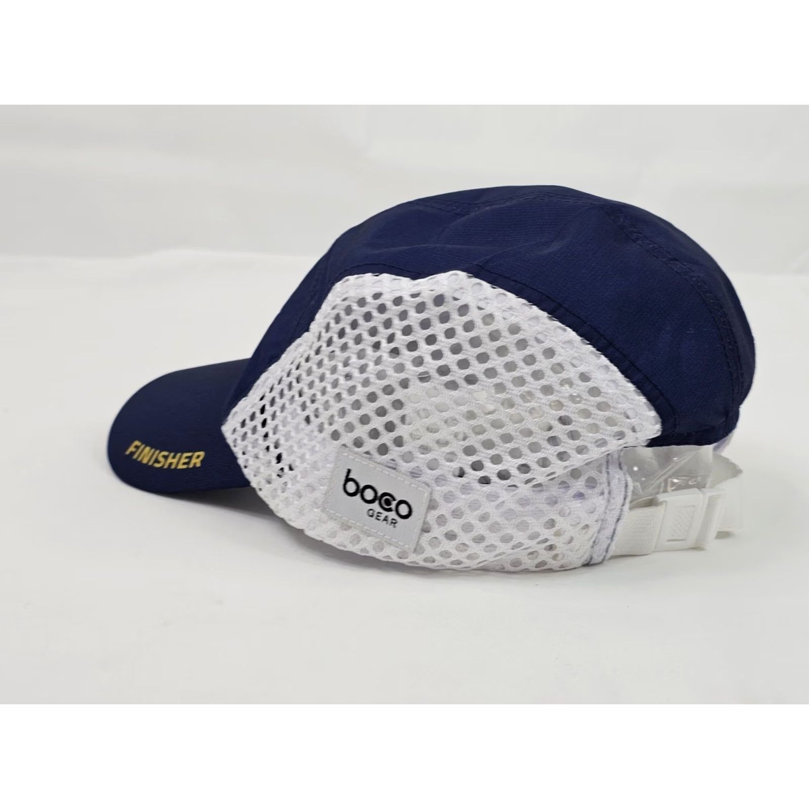 Vintage BOCO Gear IRONMAN Running Triathlon Hat Cap Lightweight Perforated Wicking Strap Blue One Size Mens Size ONE SIZE - 6 Thumbnail