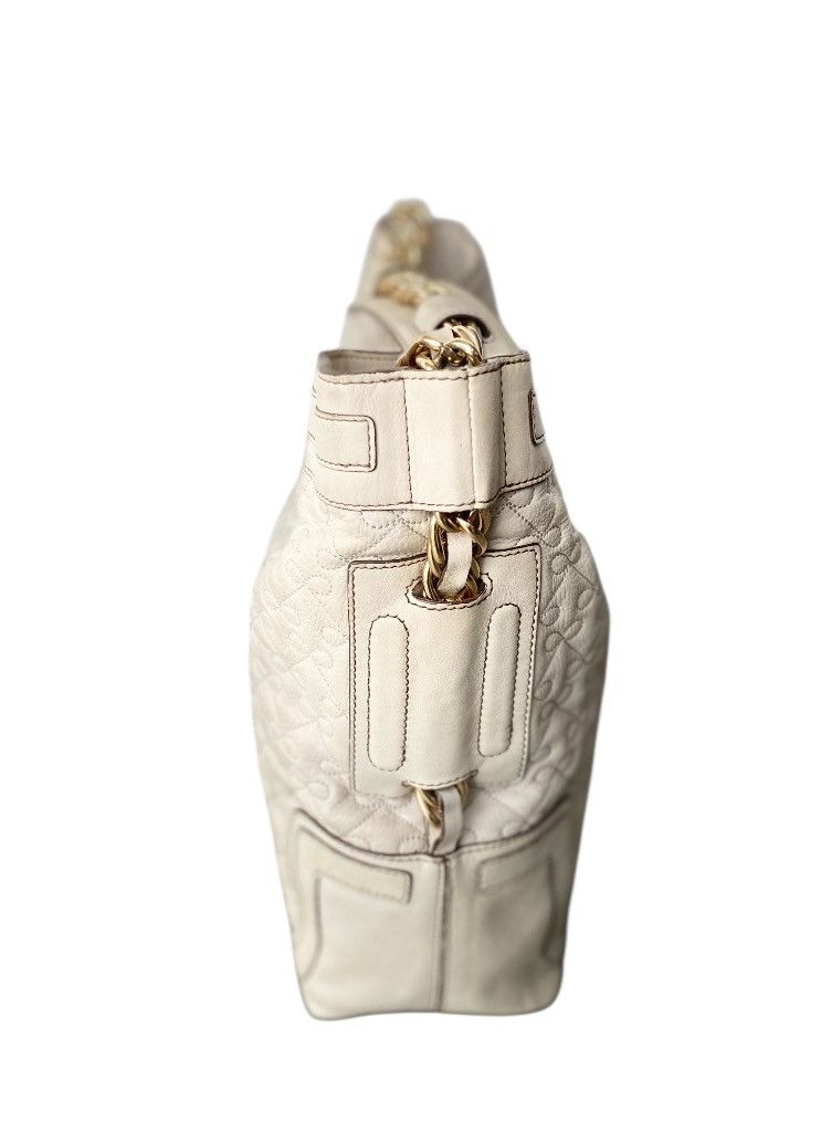 Anya Hindmarch Anya Hindmarch White Leather Chain Link Handle Bag Size ONE SIZE - 6 Thumbnail