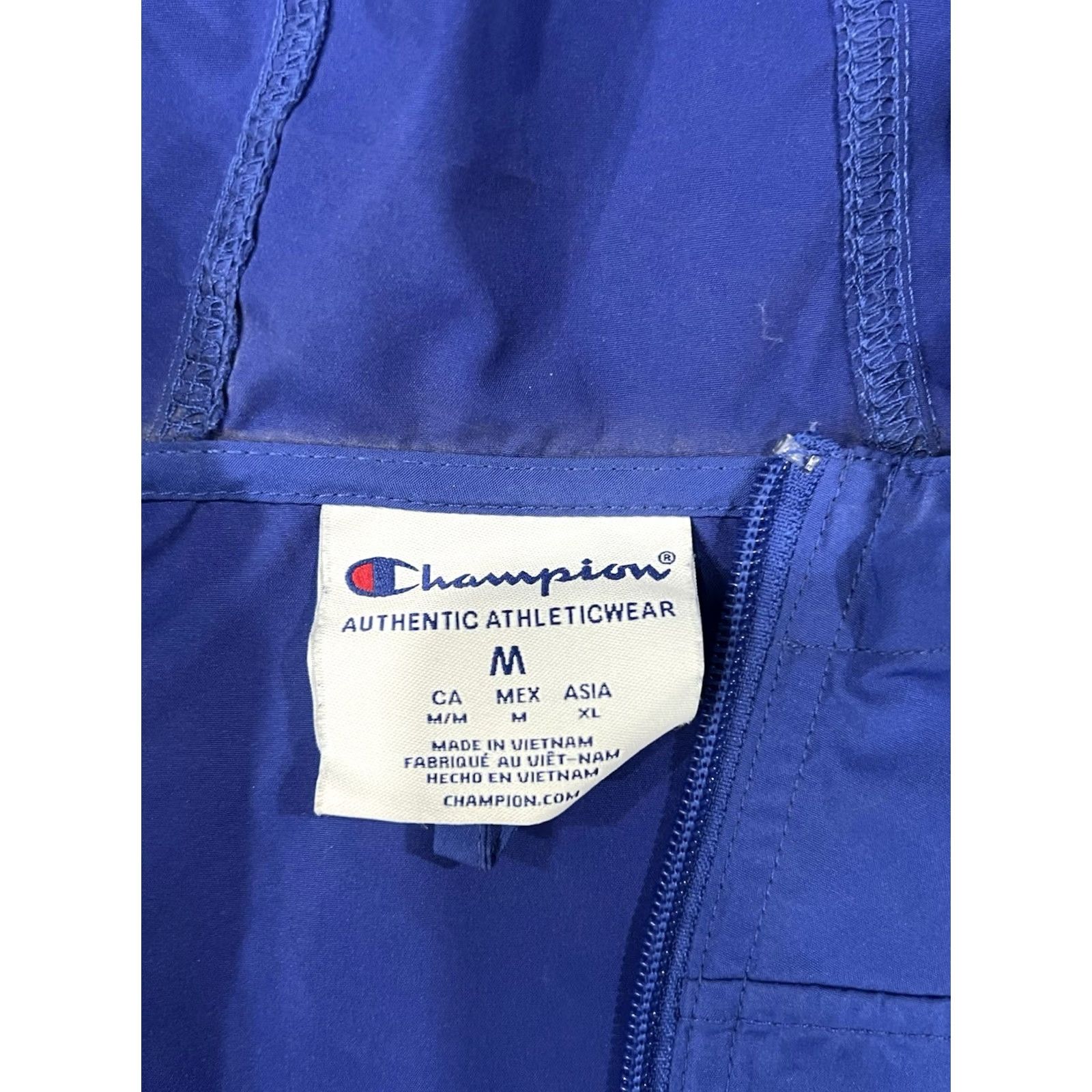 Champion Champion Mens Windbreaker Jacket Athletic Blue Softshell Zip Jogger Size M Size US M / EU 48-50 / 2 - 6 Thumbnail