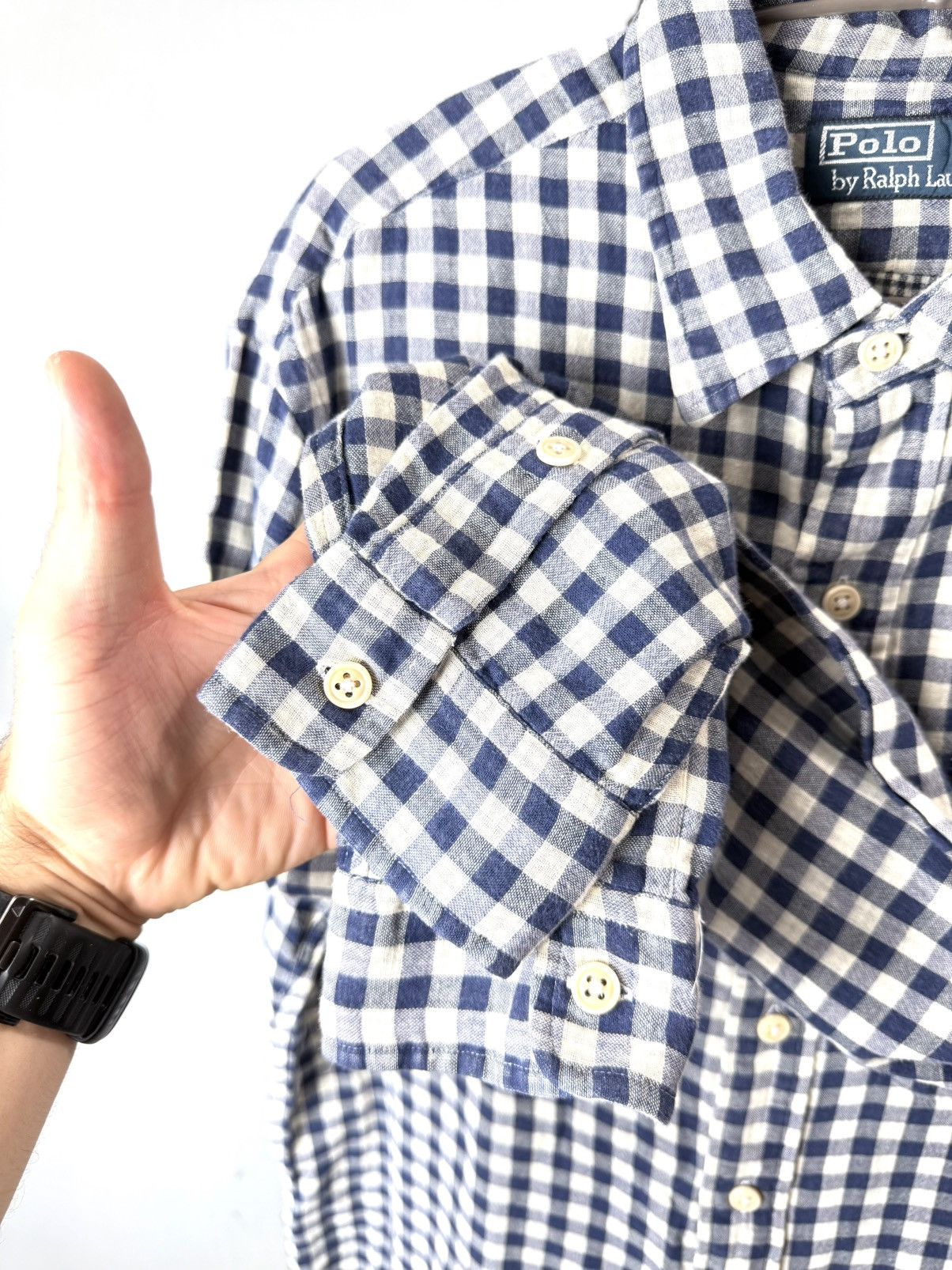 Polo Ralph Lauren Rare Vintage Polo Ralph Lauren Shirt Linen Style Size US L / EU 52-54 / 3 - 7 Thumbnail