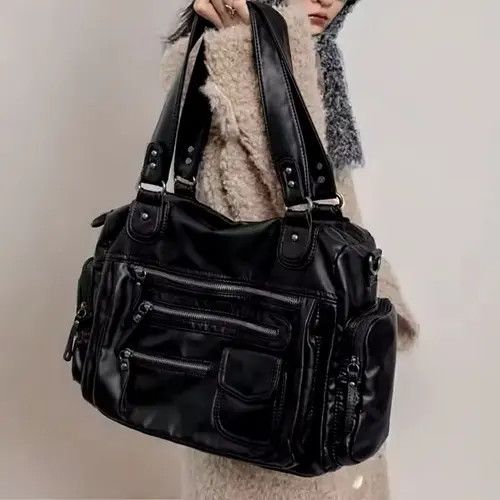 Vintage Streetwear Retro Vintage Style Punk Capacity Crossbody Bag Size ONE SIZE - 1 Thumbnail