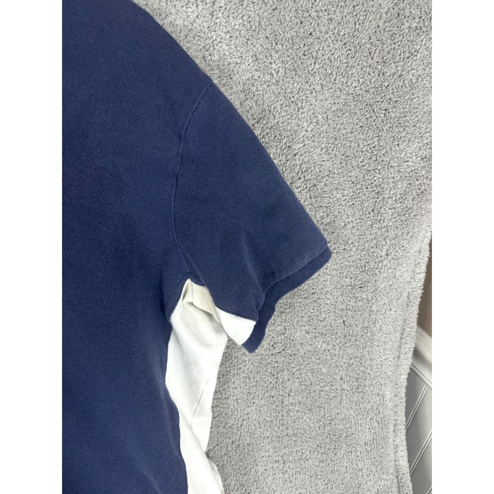 Polo Ralph Lauren Polo Ralph Lauren Polo Shirt Mens XL Navy White Custom Fit Red Stripes Short Slv Size US XL / EU 56 / 4 - 3 Thumbnail