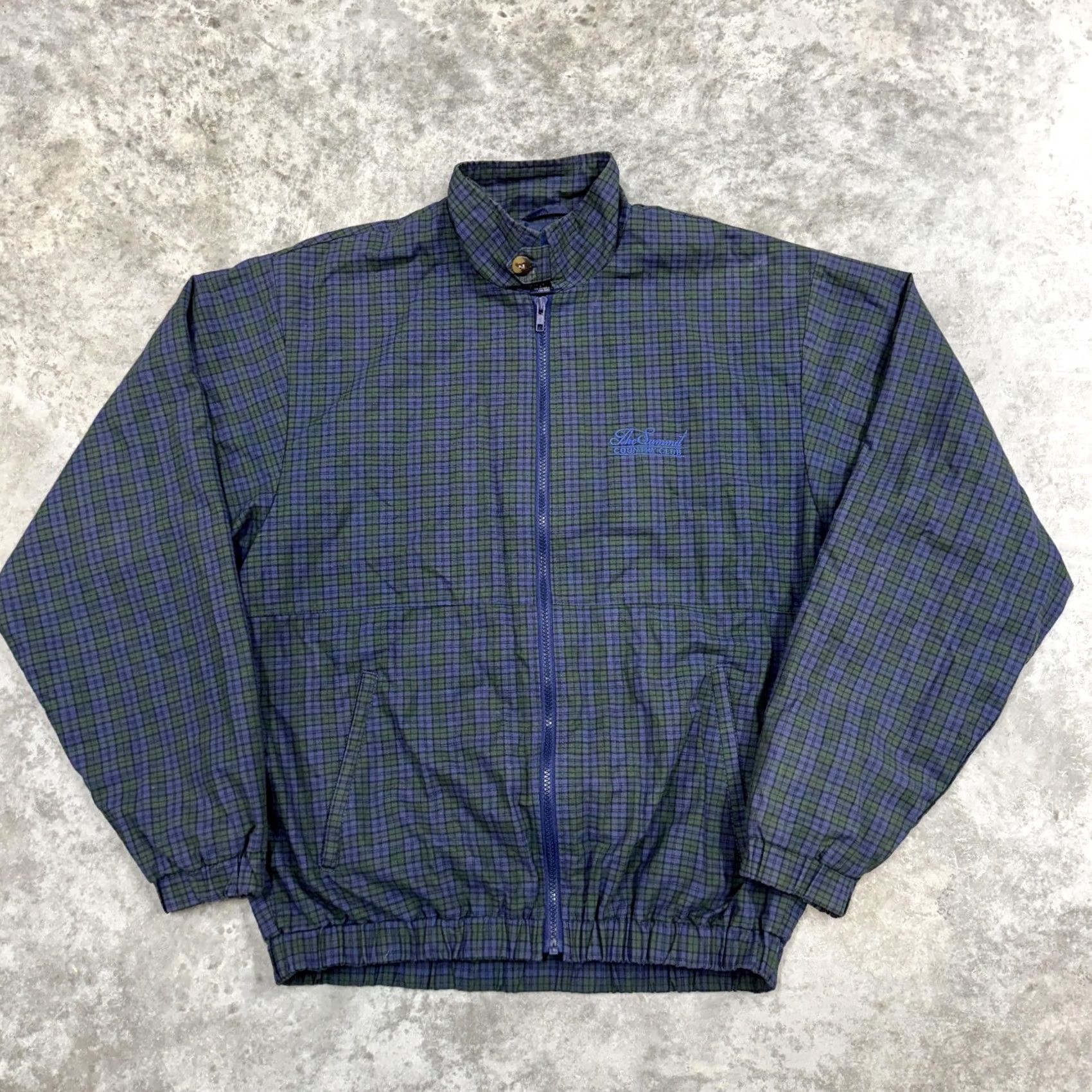 Vintage Duckster Jacket Mens M Green Plaid Full Zip The Summit Country Club 513 Windbreaker Casual Golf Preppy Logo Zipper Pockets Size US M / EU 48-50 / 2 - 2 Thumbnail