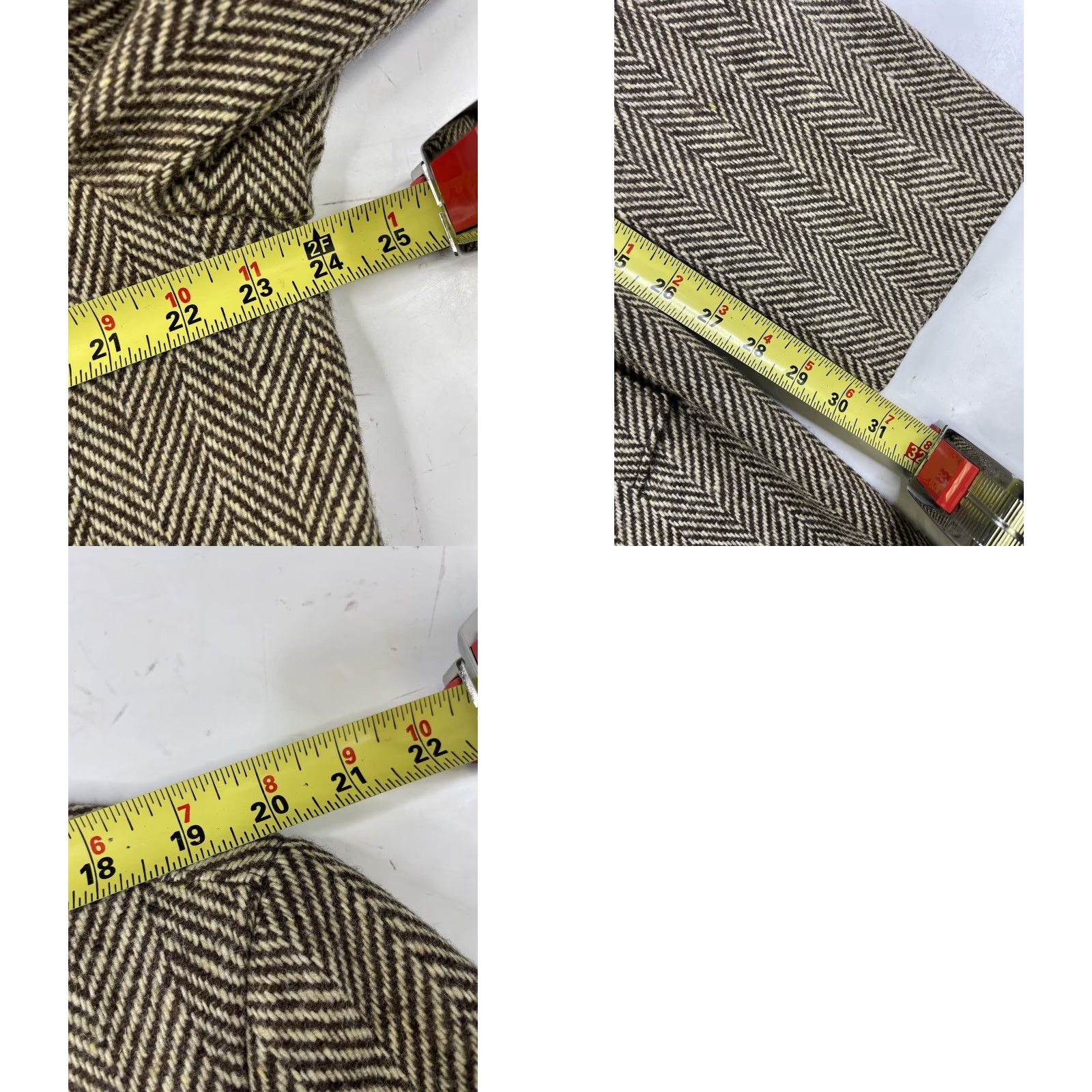 Joseph Abboud JOSEPH ABBOUD Herringbone Tweed Wool Trench Overcoat Full Length Jacket Mens 42L Size US XS / EU 42 / 0 - 8 Thumbnail