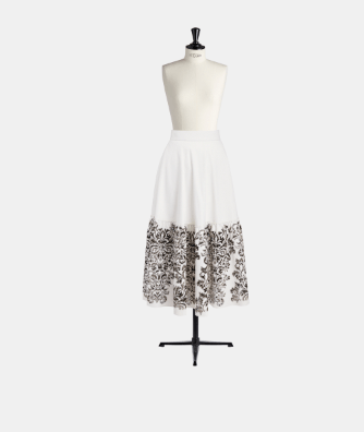 image of Dior O1W1Db10124 Skirt In Ecru, Women's