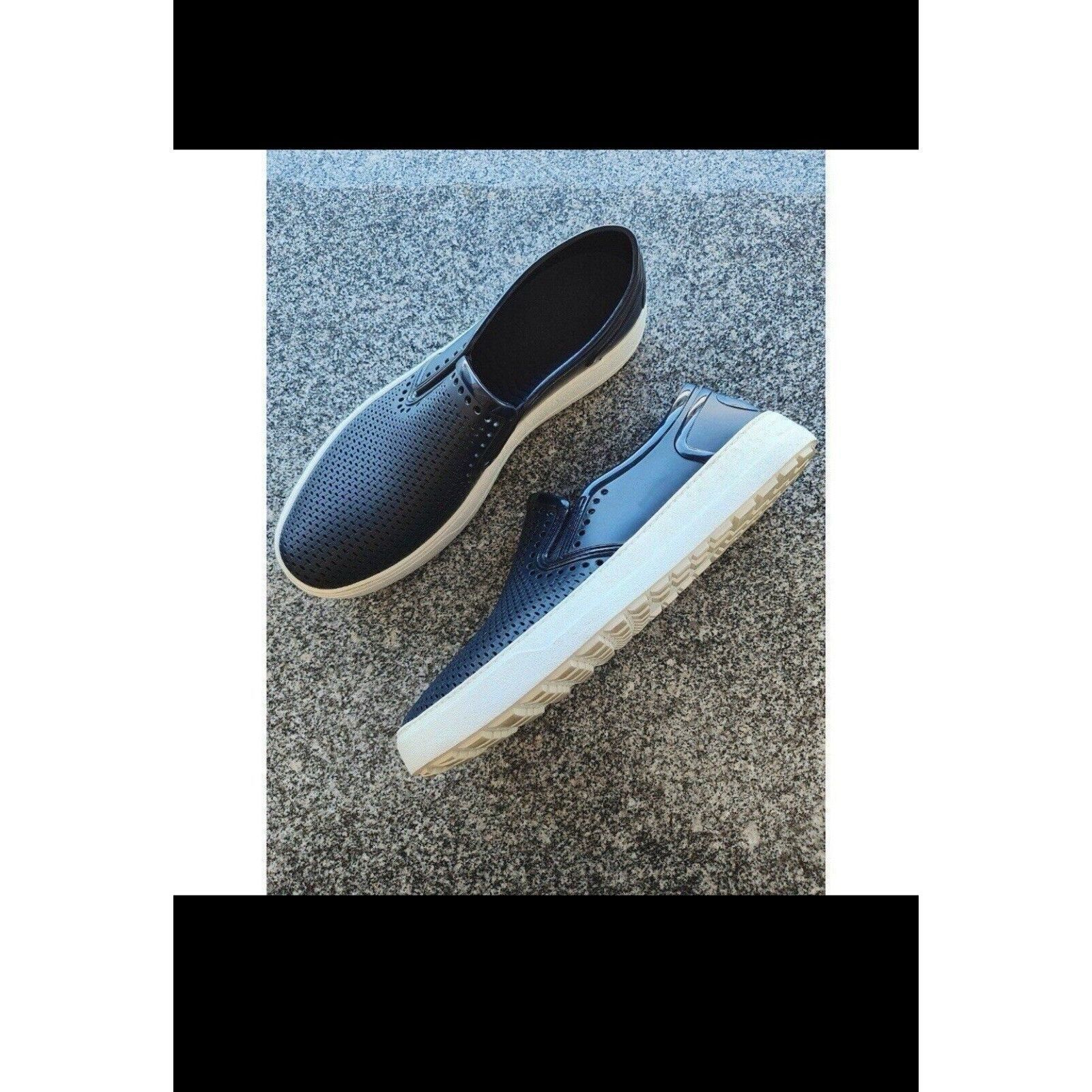 Salvatore Ferragamo Salvatore Ferragamo Perforated Fury Navy Blue Rubber Boat Sh Size US 9 / EU 42 - 1 Thumbnail