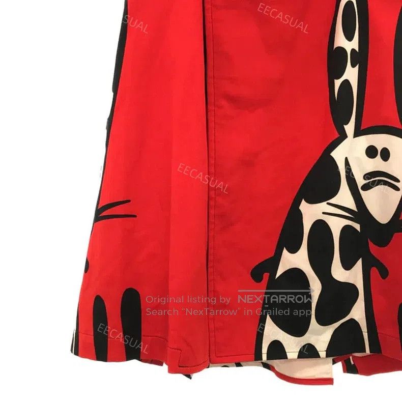 Comme des Garcons Comme Des Garcons Patchwork cloak long coat, Red and black Size S / US 4 / IT 40 - 4 Thumbnail