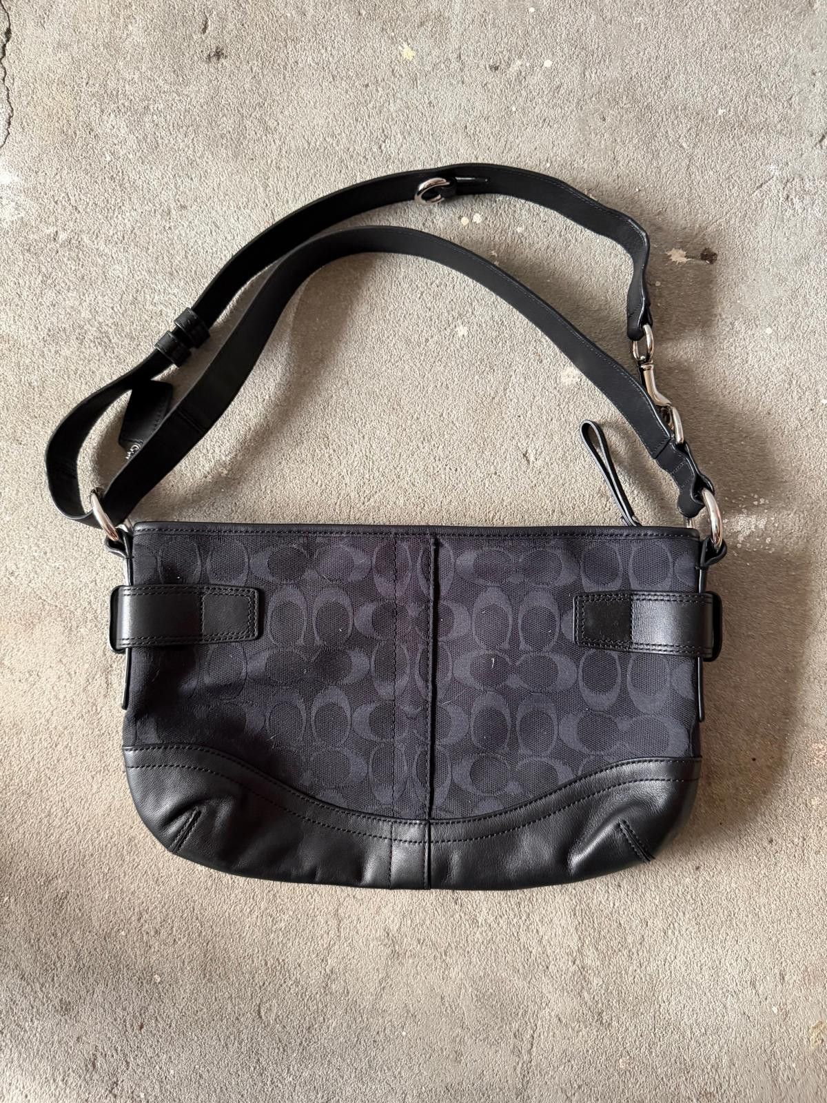 Coach Coach 2Way Signature Sufflette Shoulder Bag Black Size ONE SIZE - 6 Thumbnail