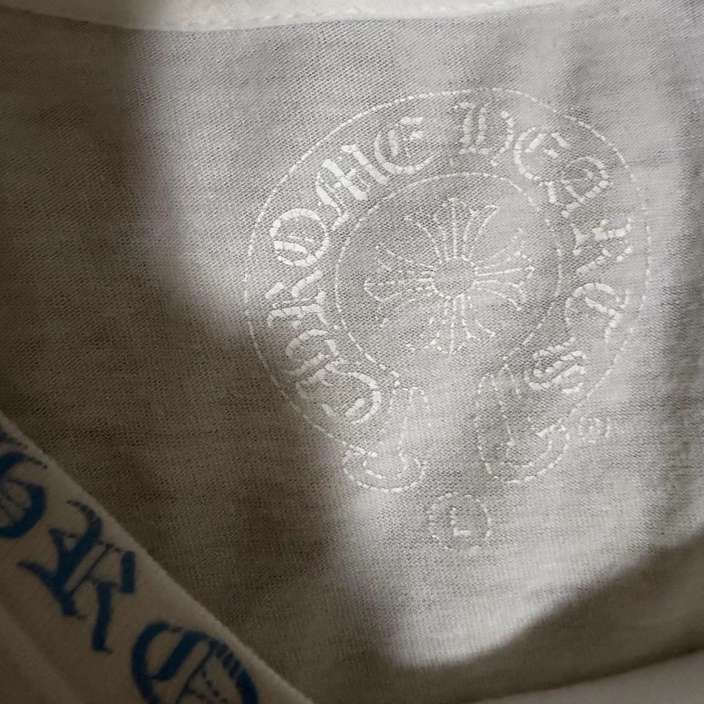Chrome Hearts Chrome Hearts Miami Lmt White LS Tee w/ Blue Sanskrit Size US L / EU 52-54 / 3 - 3 Thumbnail