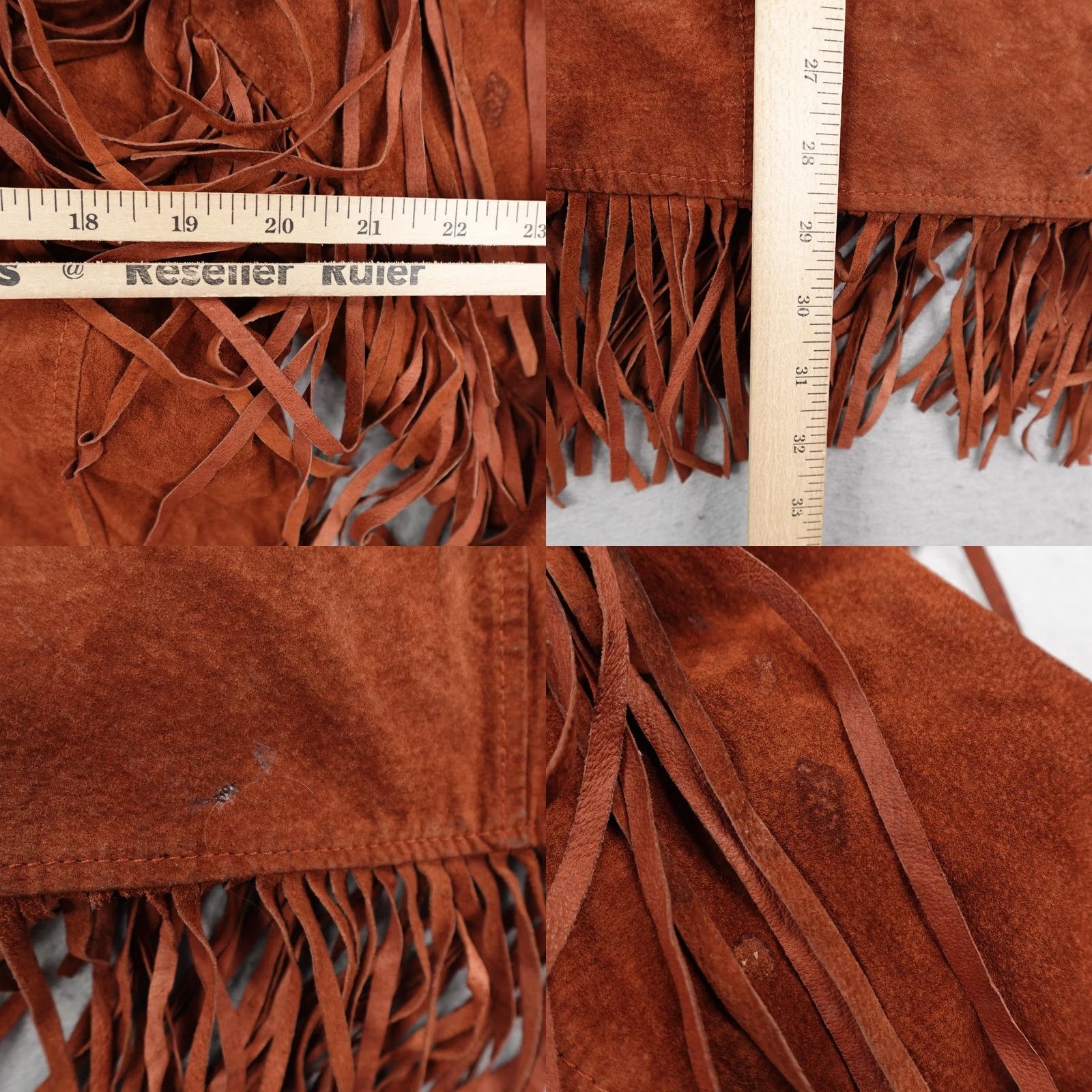 Terez VINTAGE Erez Levy Jacket Womens Medium Leather Suede Fringe Southwestern Embroidered VTG Size M / US 6-8 / IT 42-44 - 9 Thumbnail