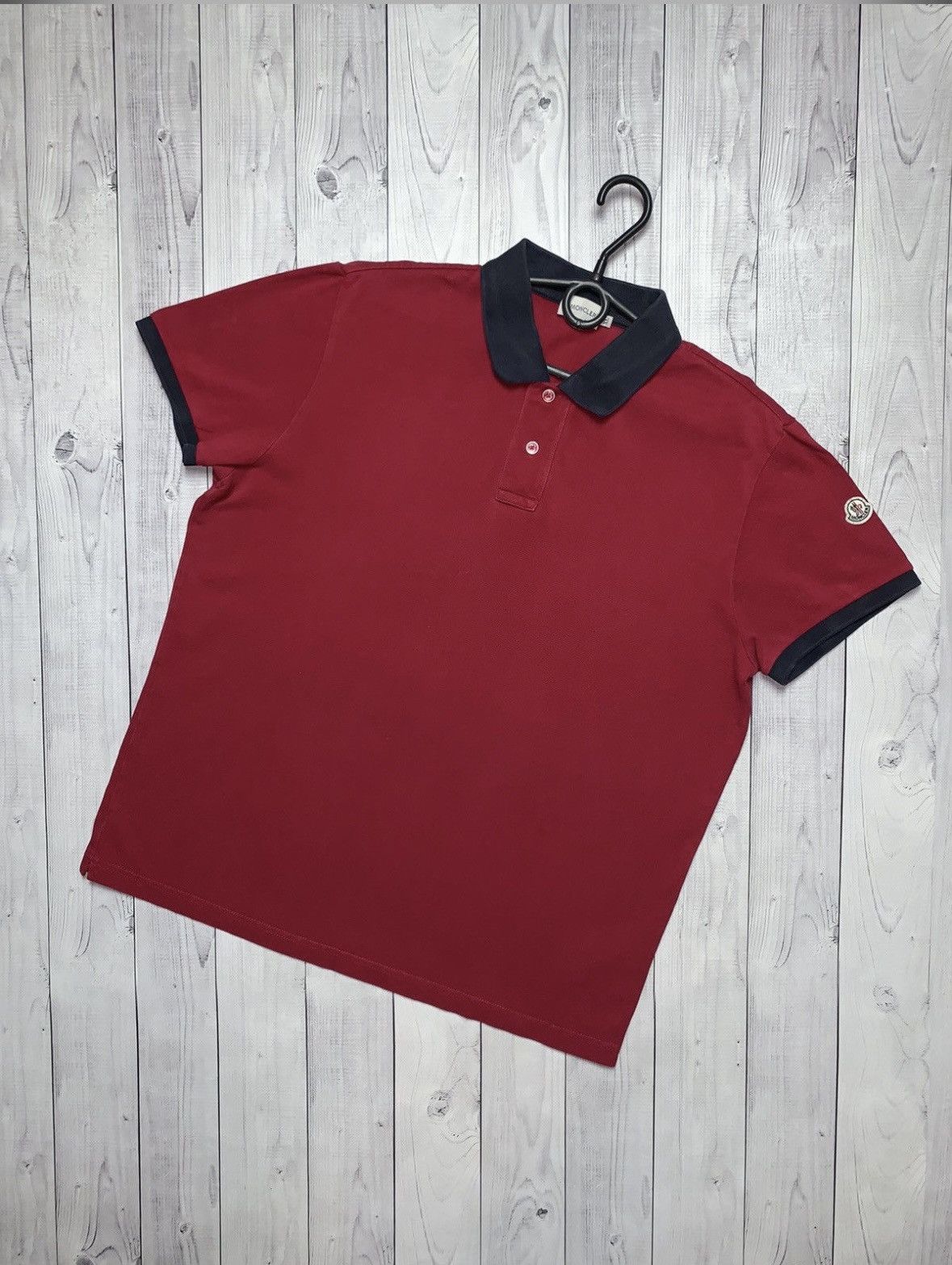 Moncler Vintage Moncler polo tee logo size L Size US L / EU 52-54 / 3 - 1 Thumbnail