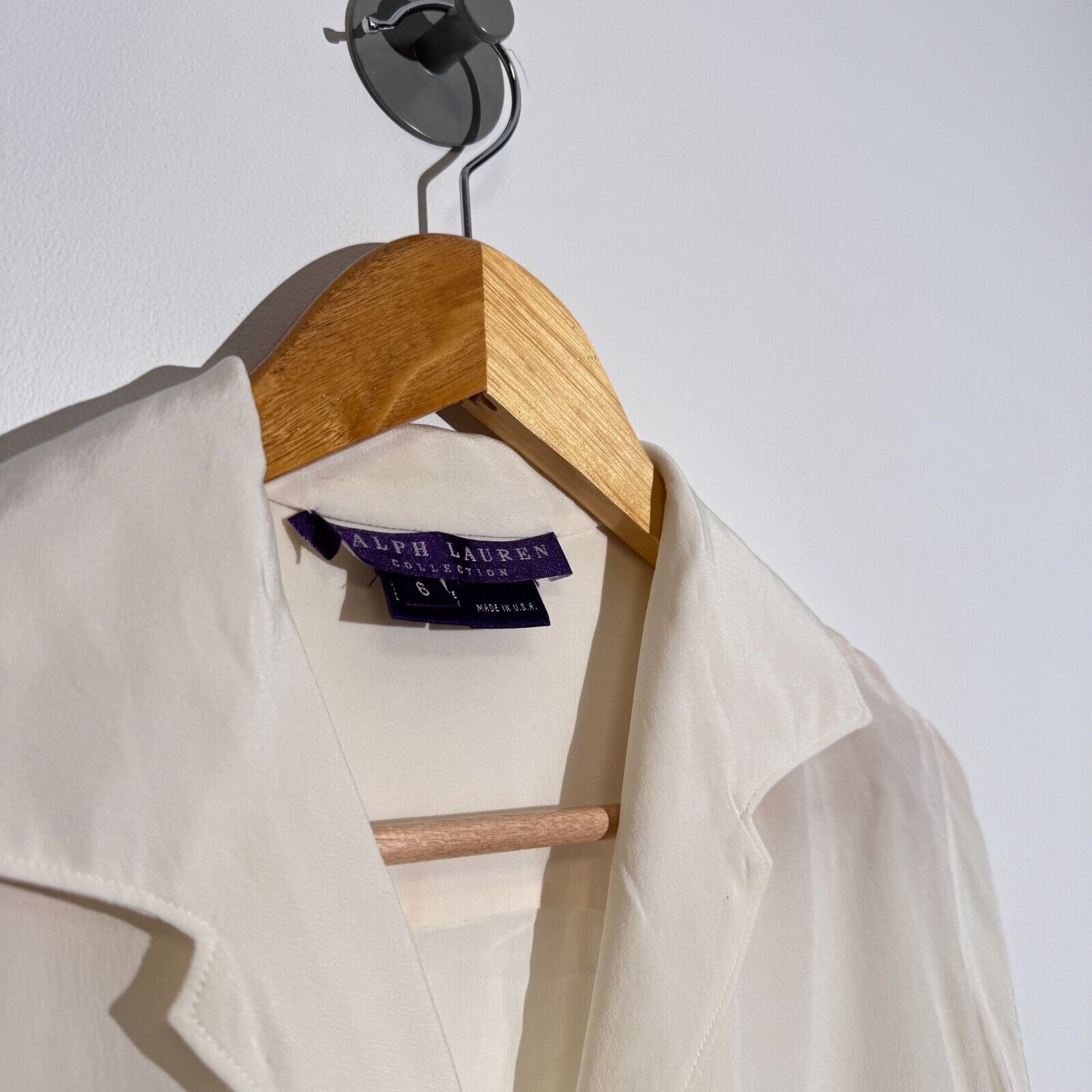 Lauren Ralph Lauren × Vintage Ralph Lauren Purple Label Women's White Silk Shirt Size 6US Size US S / EU 44-46 / 1 - 4 Thumbnail