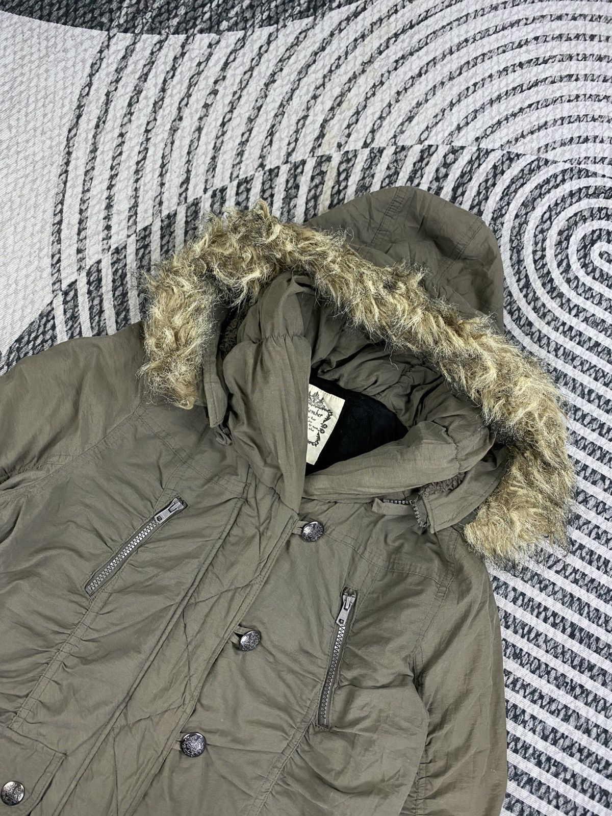 Japanese Brand Vtg Sky Bomber Military Multipocket Style Fur Hooded Parka Size US M / EU 48-50 / 2 - 10 Thumbnail