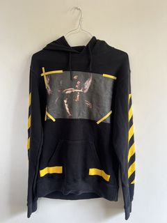 Off white cheap caravaggio hoodie yellow