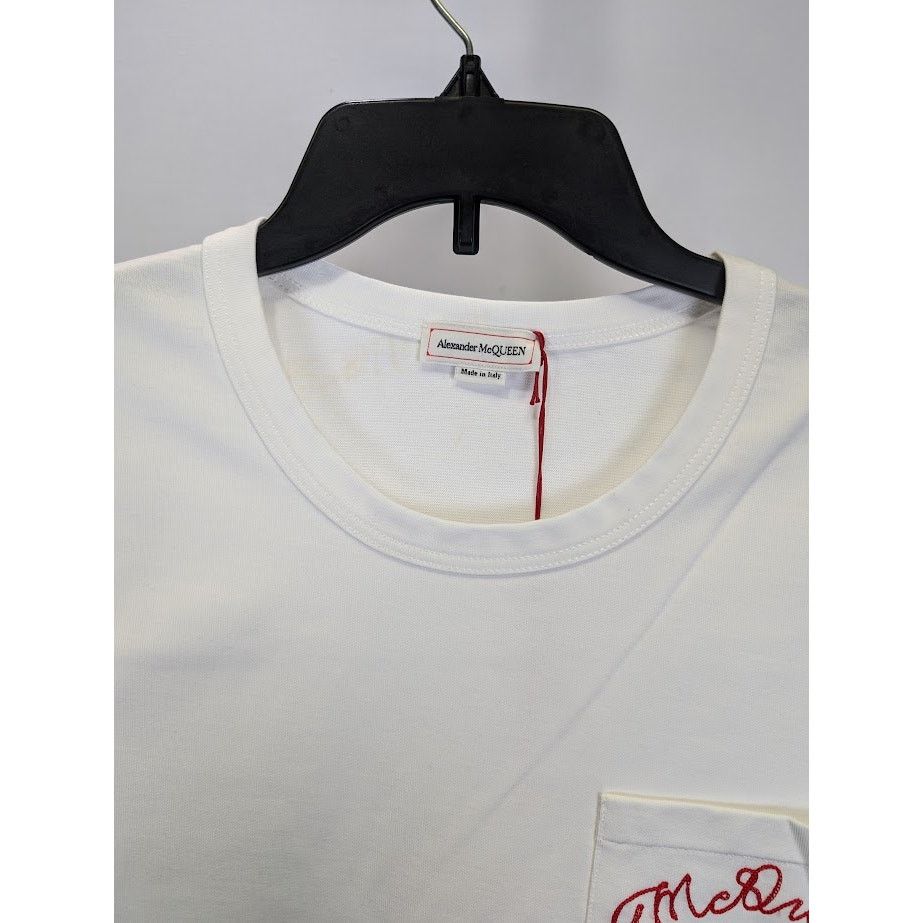 Alexander McQueen o1rshd1 Short Sleeve T-Shirt in White Size US L / EU 52-54 / 3 - 4 Thumbnail