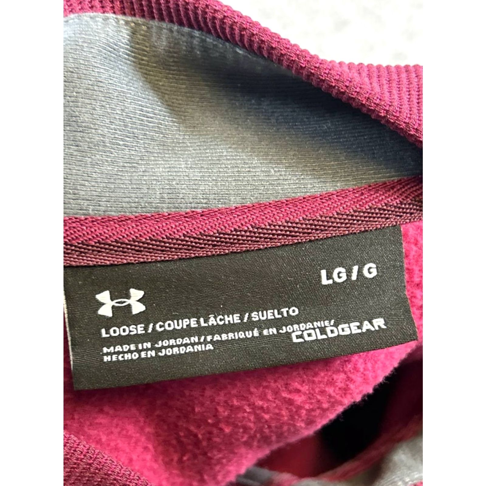 Under Armour Under Armour Storm Sweatshirt Womens Large Burgundy Coldgear Quarter Zip Size L / US 10 / IT 46 - 4 Thumbnail