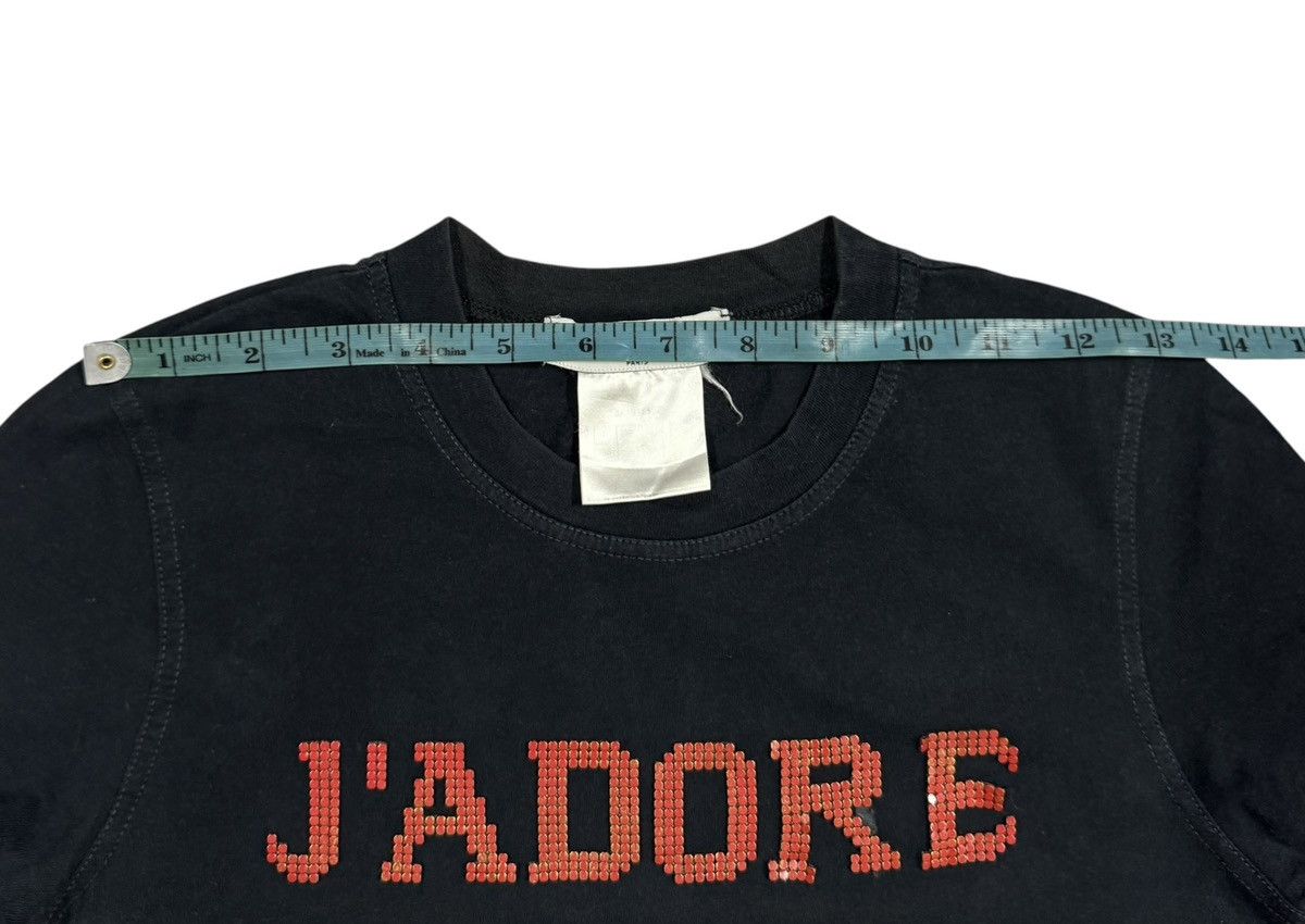 Dior Vtg🔥2003 Christian Dior J’ADORE Big Logo Red Black Studs Tee Size XS / US 0-2 / IT 36-38 - 18 Thumbnail