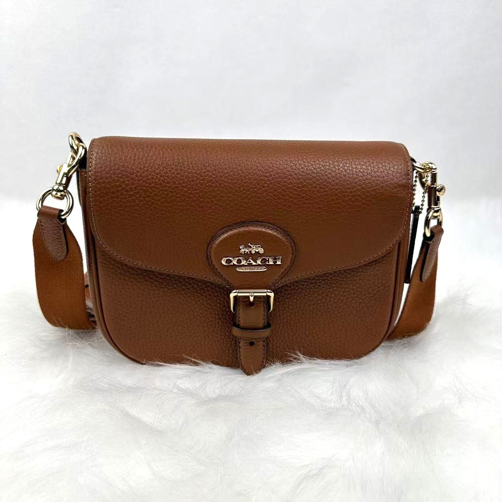 Coach Amelia Saddle Bag Shoulder Crossbody Leather/redwood in Brown, Women's