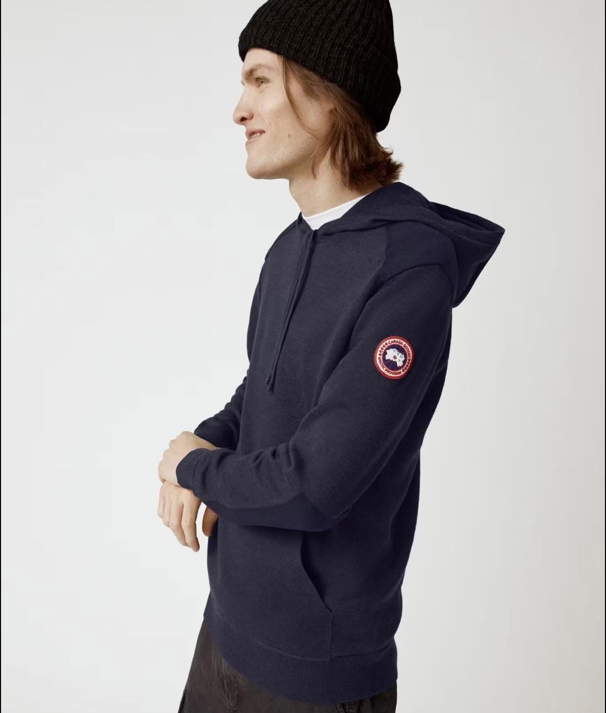Canada Goose Canada Goose Navy Amherst Knit Hoodie Size US XL / EU 56 / 4 - 4 Thumbnail