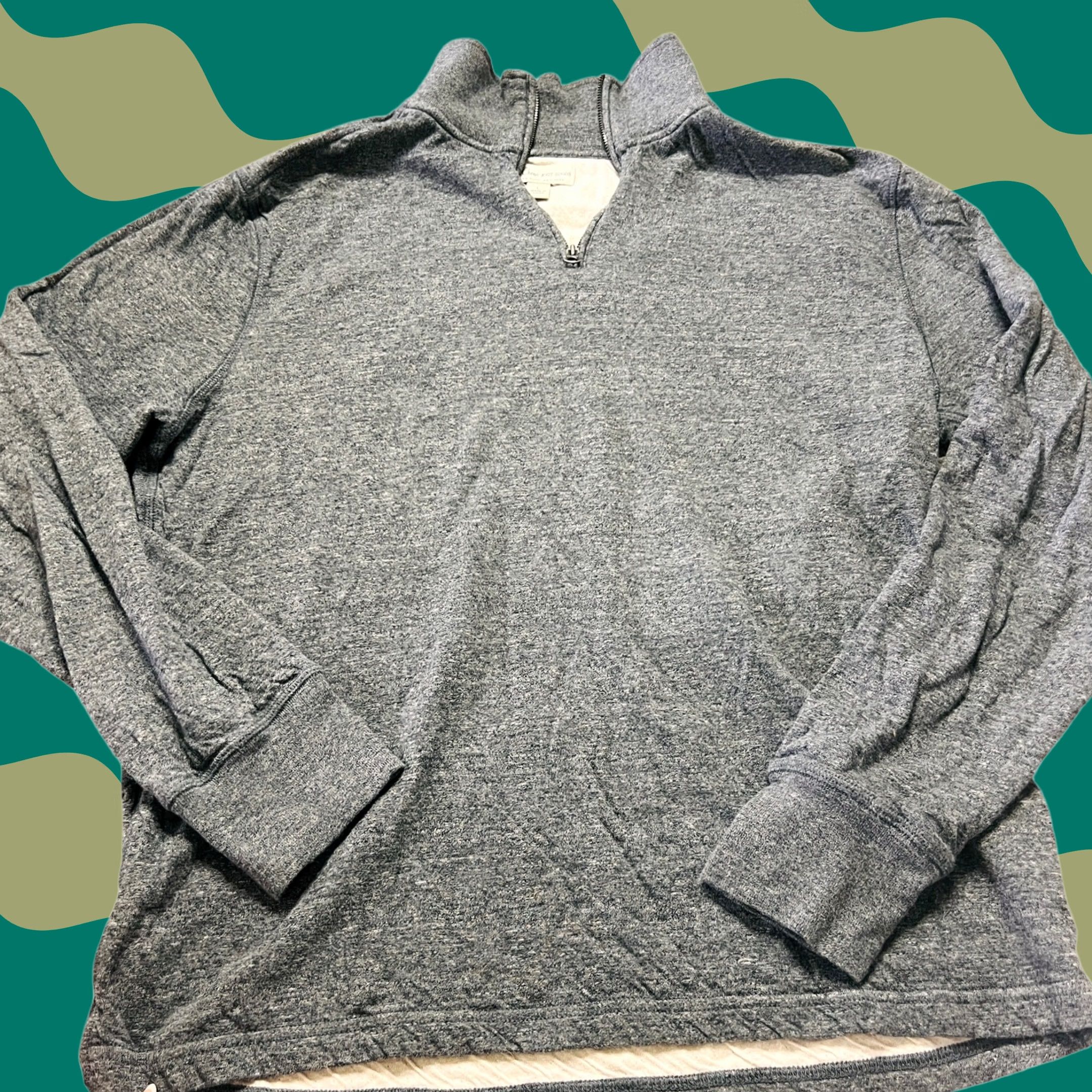 Vintage J. Crew Mens Gray Quarter Zip Crew Neck SweatShirt L Size US L / EU 52-54 / 3 - 1 Thumbnail
