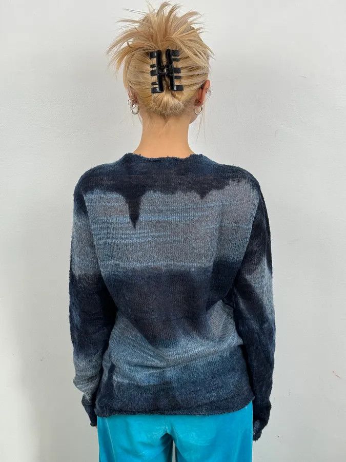Daniele Alessandrini 2000s Daniele Alessandrini Dark Blue Shadow Sweater Size US XS / EU 42 / 0 - 4 Thumbnail