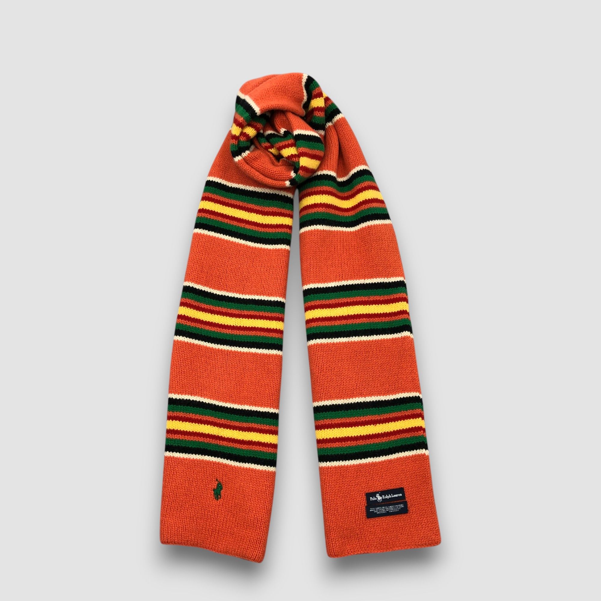 Vintage 90s Polo Ralph Luaren Scarf Muffler Wool Scarves