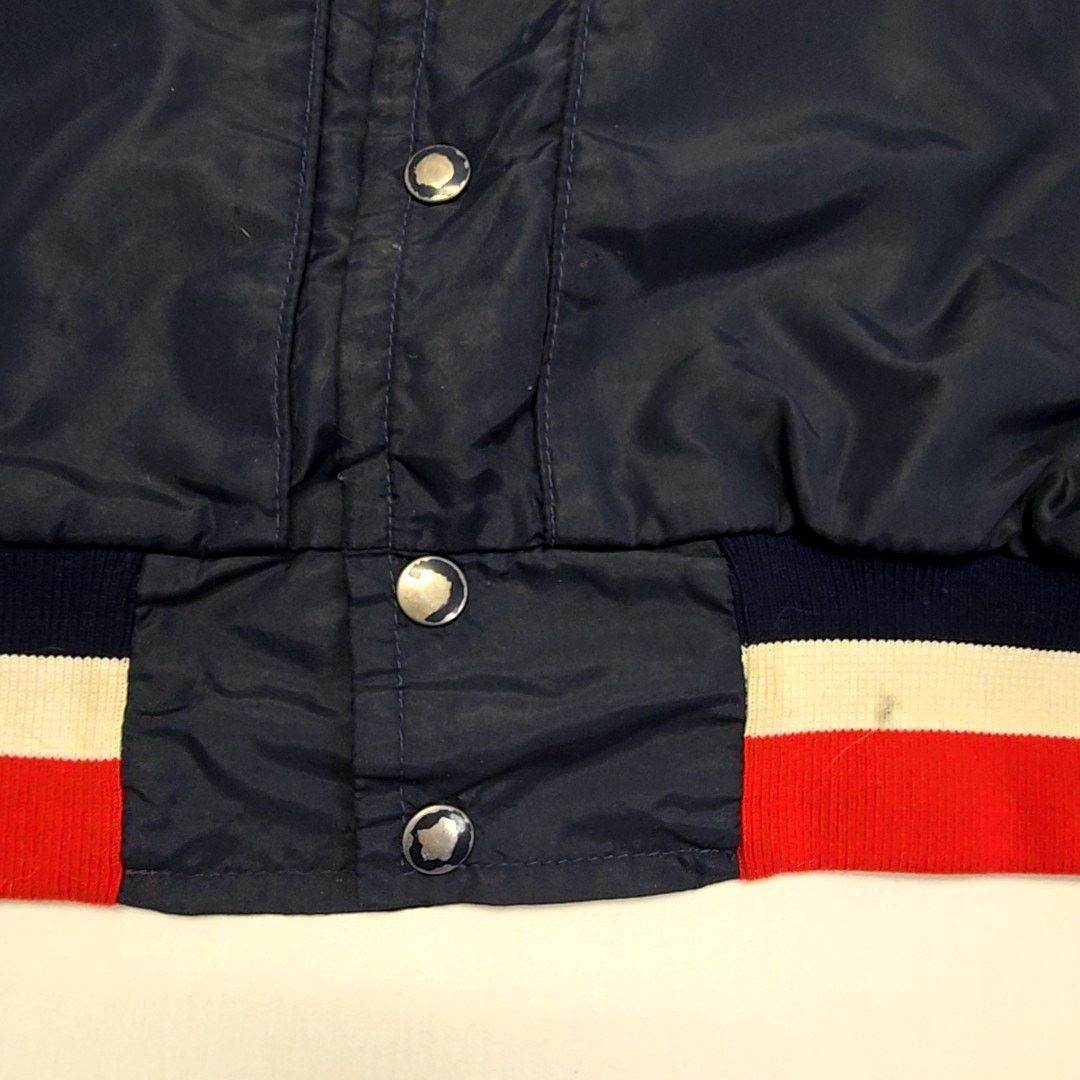 Vintage Vintage Bomber Snap Blue Button Striped Cuffs 80s L Jacket Size US L / EU 52-54 / 3 - 7 Thumbnail