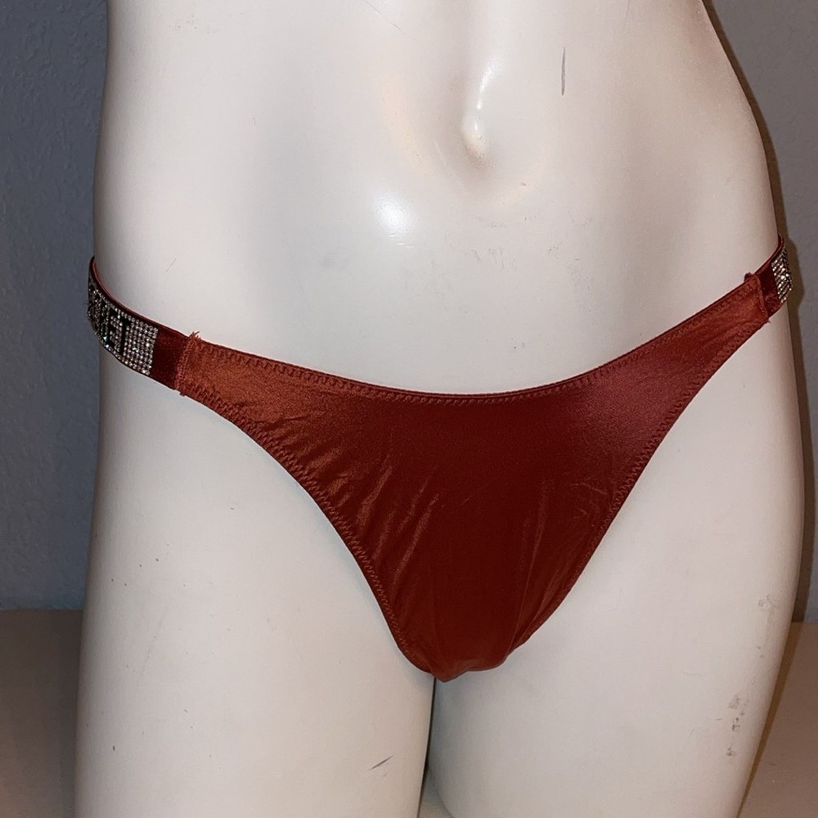 Victoria's Secret VS VERY SEXY Shine Strap Brazilian Panty Satin Bling Size ONE SIZE - 3 Thumbnail