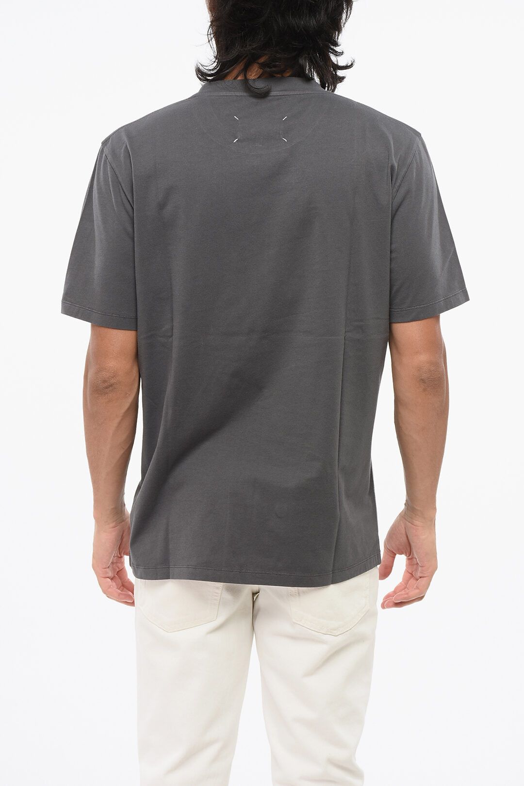 Maison Margiela og1mm0825 Cotton Crewneck T-Shirt in Grey Size US L / EU 52-54 / 3 - 2 Thumbnail