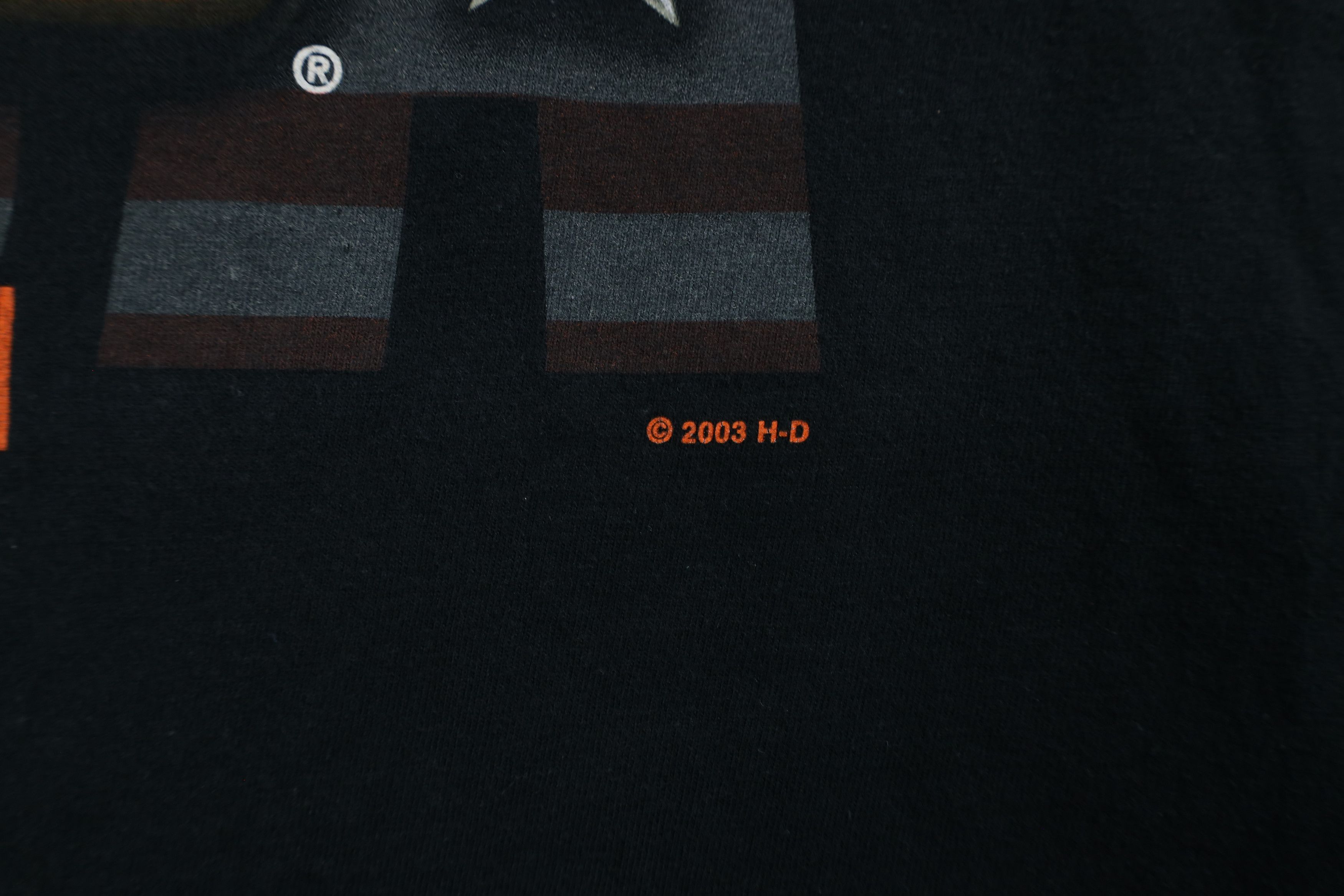 Harley Davidson × Vintage Vintage Y2K 2003 Harley Davidson Spell Big Logo USA T-Shirt Size US XL / EU 56 / 4 - 5 Thumbnail