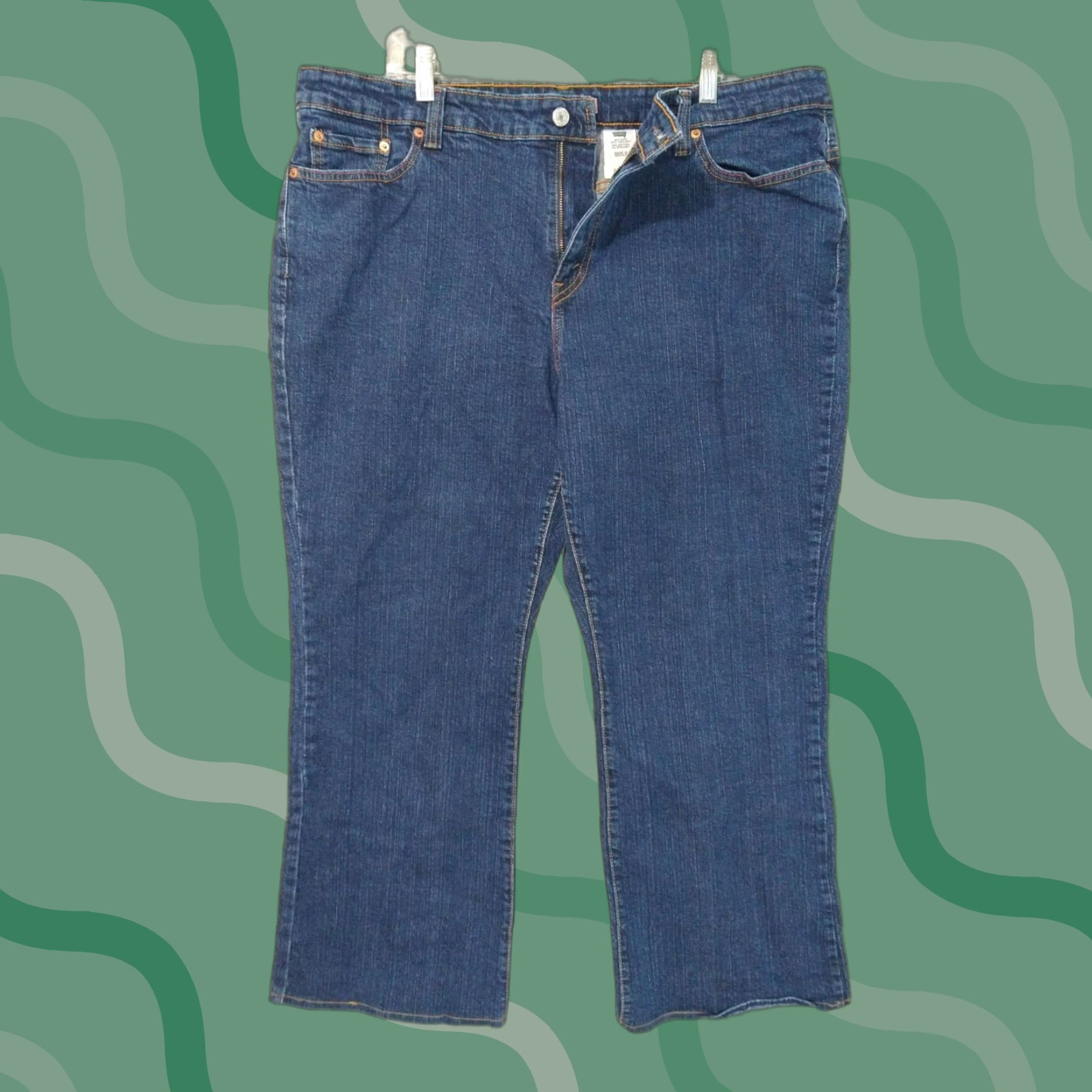 Levi's Levis 515 Jeans Womens 22W Blue Denim Boot Cut High Rise Dark Wash Stretch Y2K Womens Size 40" / US 18 - 1 Thumbnail