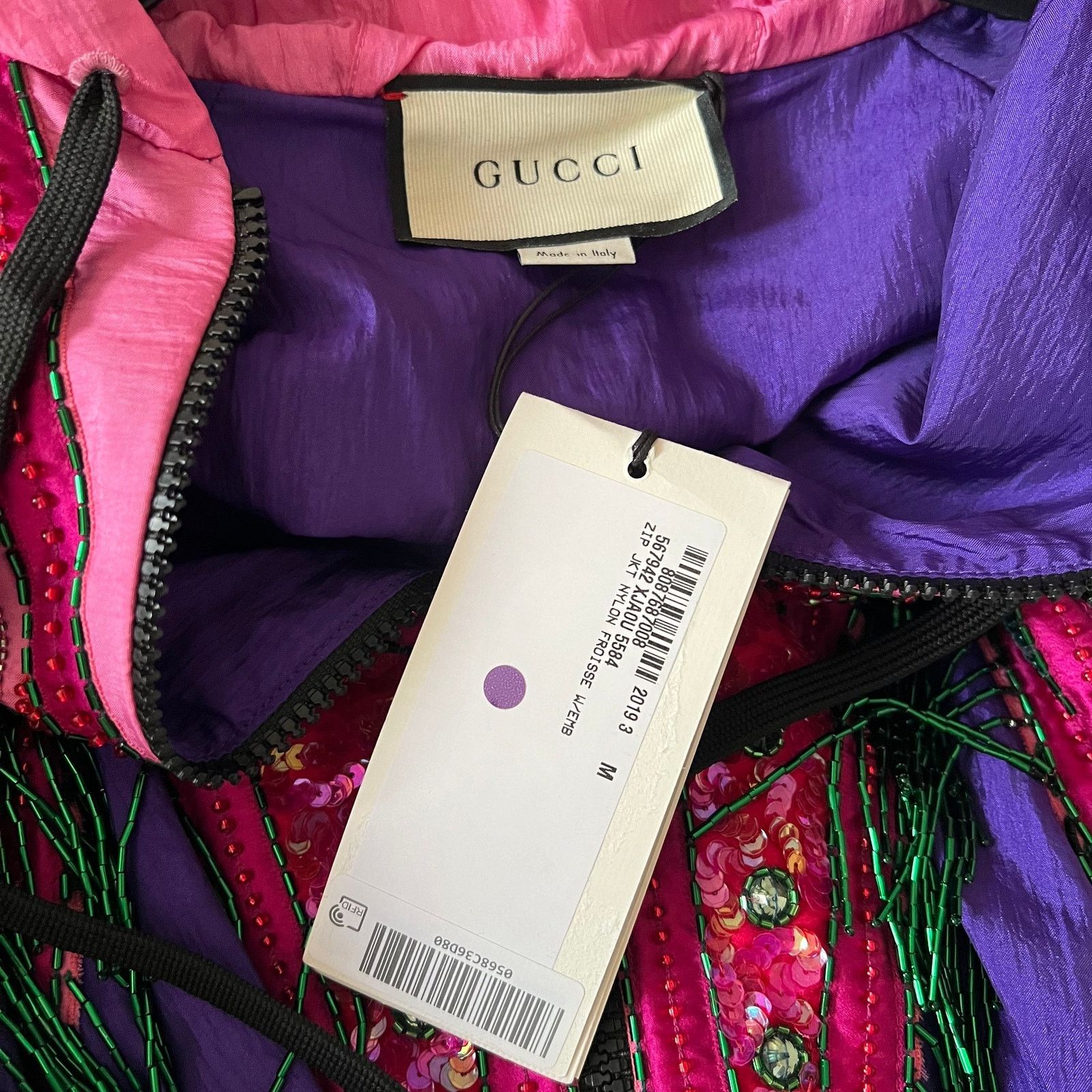 Gucci GUCCI Embellished Printed Hood Bomber Jacket w/ Tags, Medium Size M / US 6-8 / IT 42-44 - 10 Thumbnail