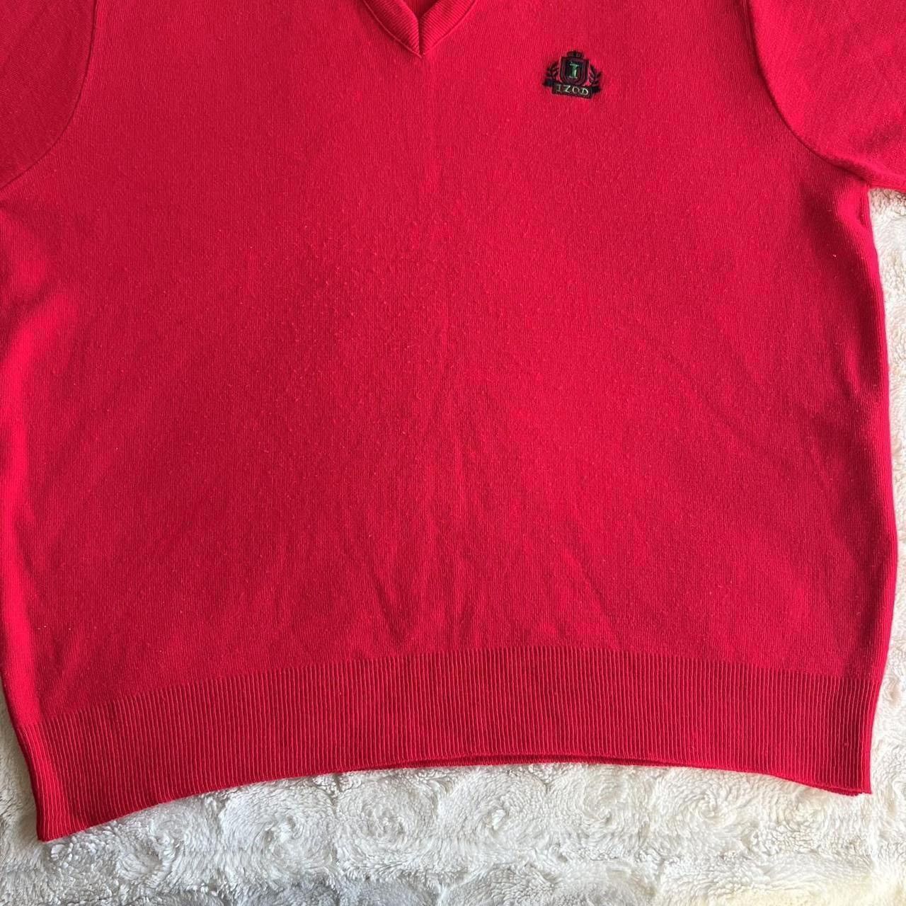 Izod Vintage Izod Sweater Pullover Mens XL Red V-Neck 90s Tennis Size US XL / EU 56 / 4 - 4 Thumbnail