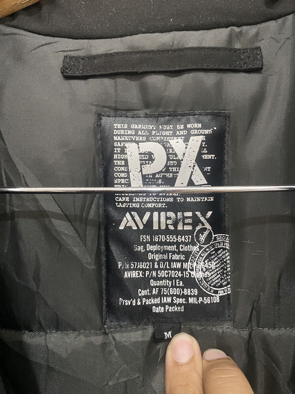 Avirex Avirex Px Fashion Black Down Puffer Jacket Size US M / EU 48-50 / 2 - 7 Thumbnail